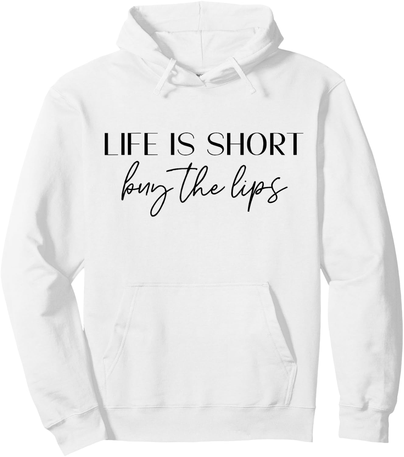 Life is Short, Buy The Lips , Aesthetic Nurse Injector Hoodie - Hoodie | White