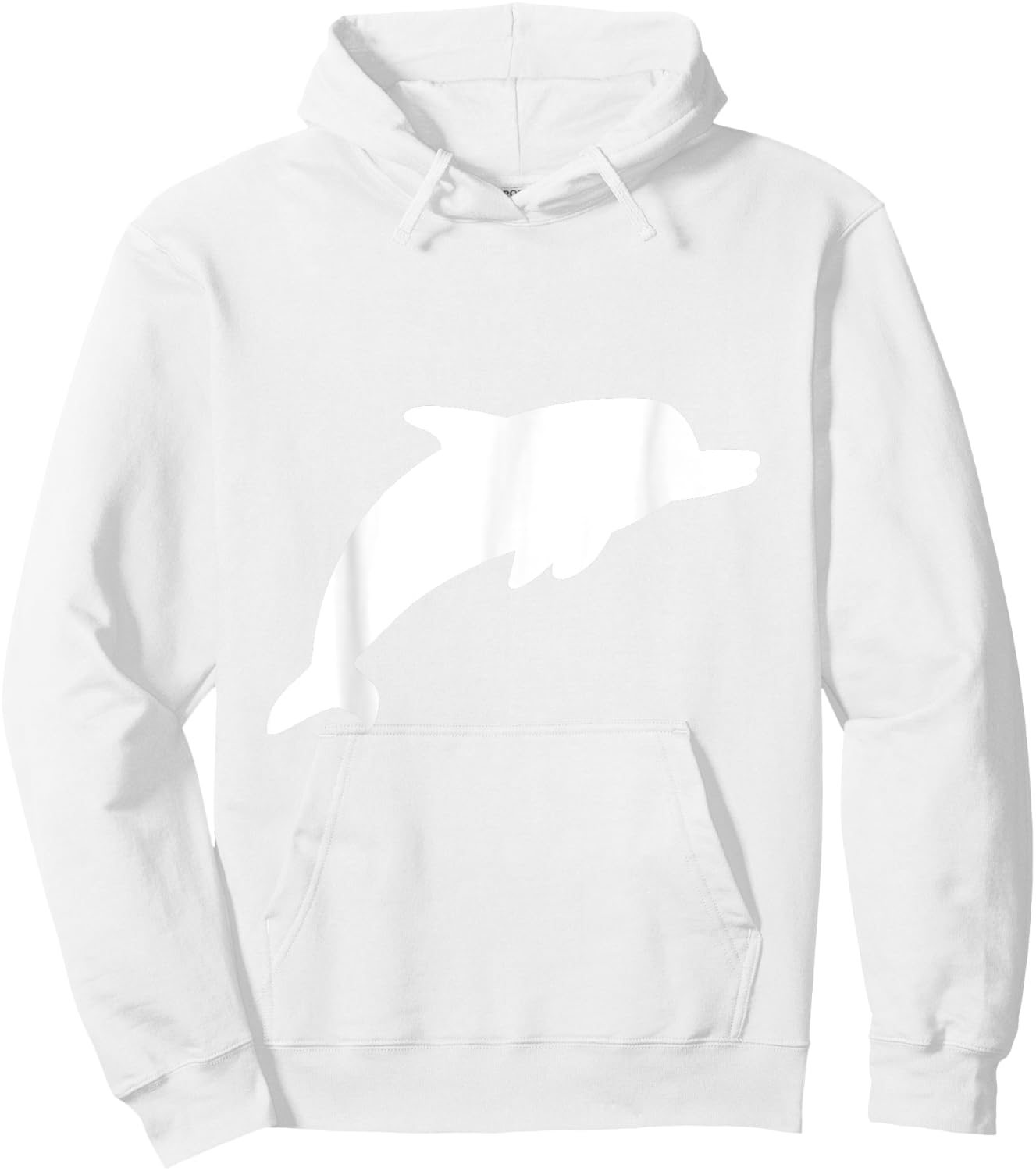 White Dolphin Silhouette Vintage Retro Fashion Zoo Animal Hoodie - Hoodie | White