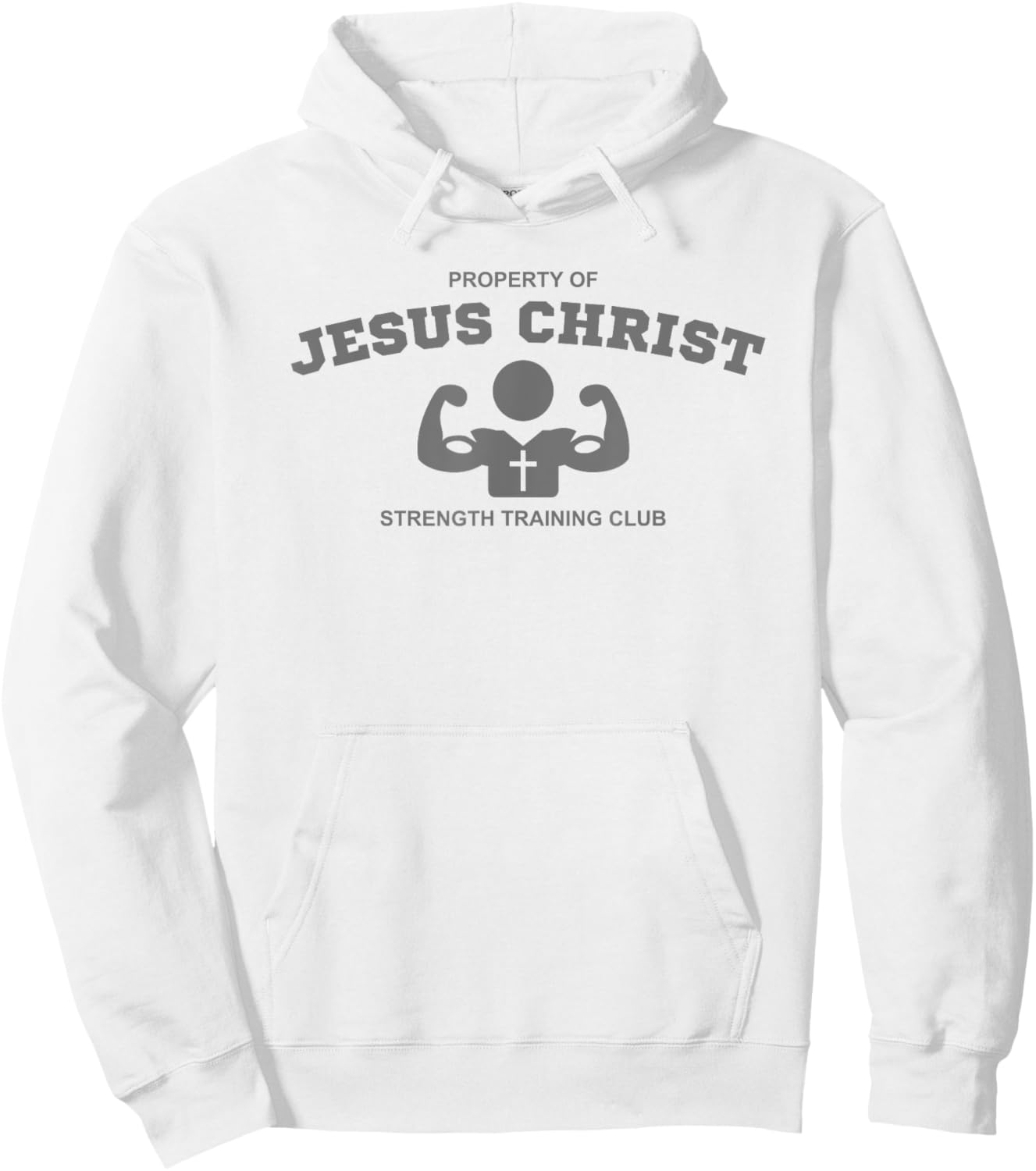 Christian Fitness Jesus Workout Gym Strength Training Hoodie - Hoodie | White