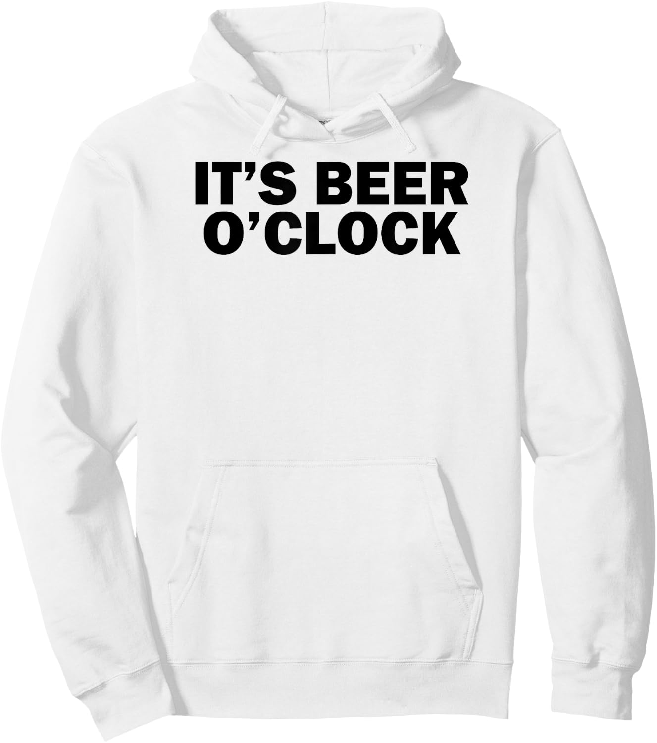 Funny Drinking Lover It's Beer O'Clock Hoodie - Hoodie | White