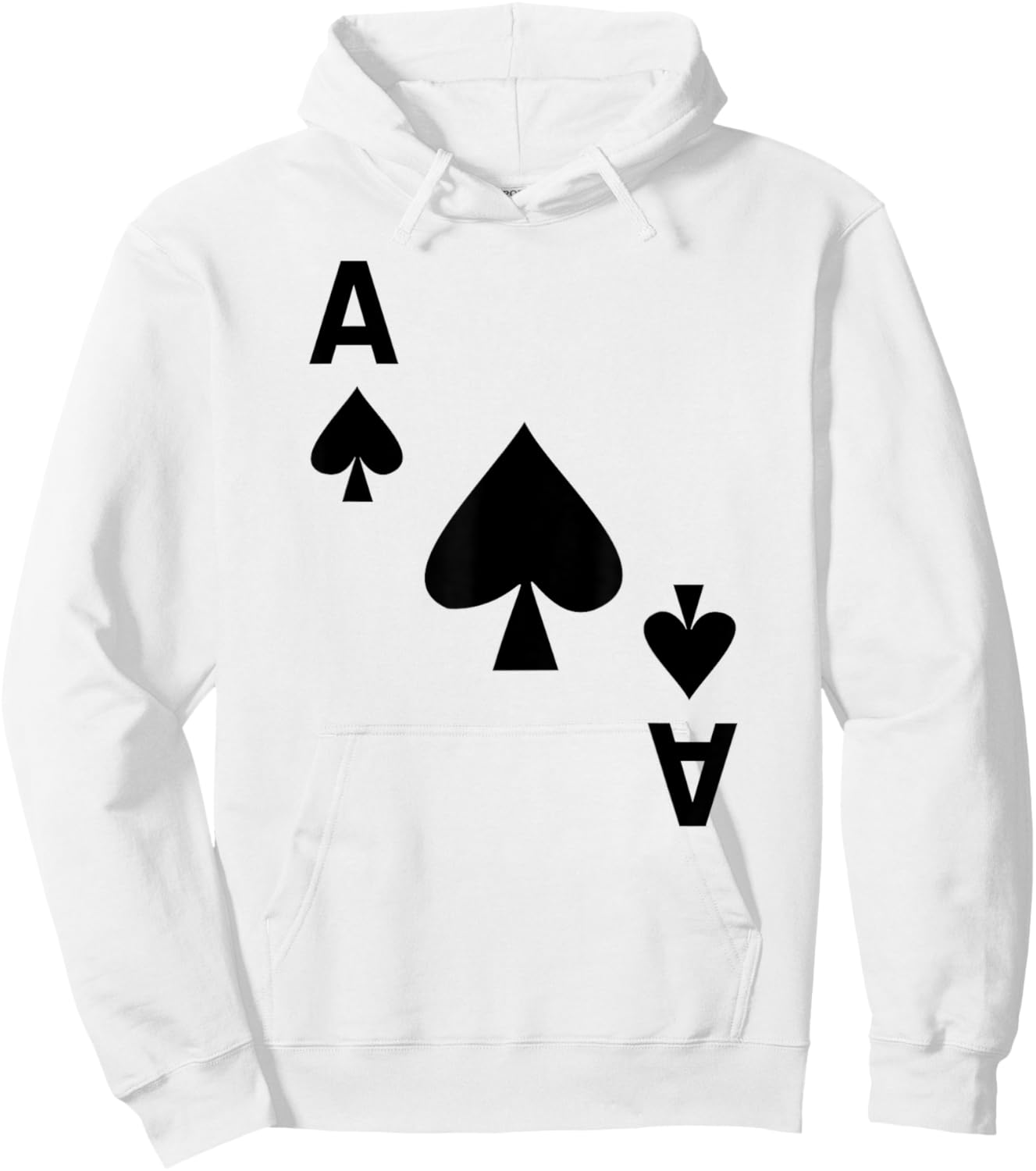 Card Game Card Spades Ace Cards Poker Fancy Dress Carnival Hoodie - Hoodie | White