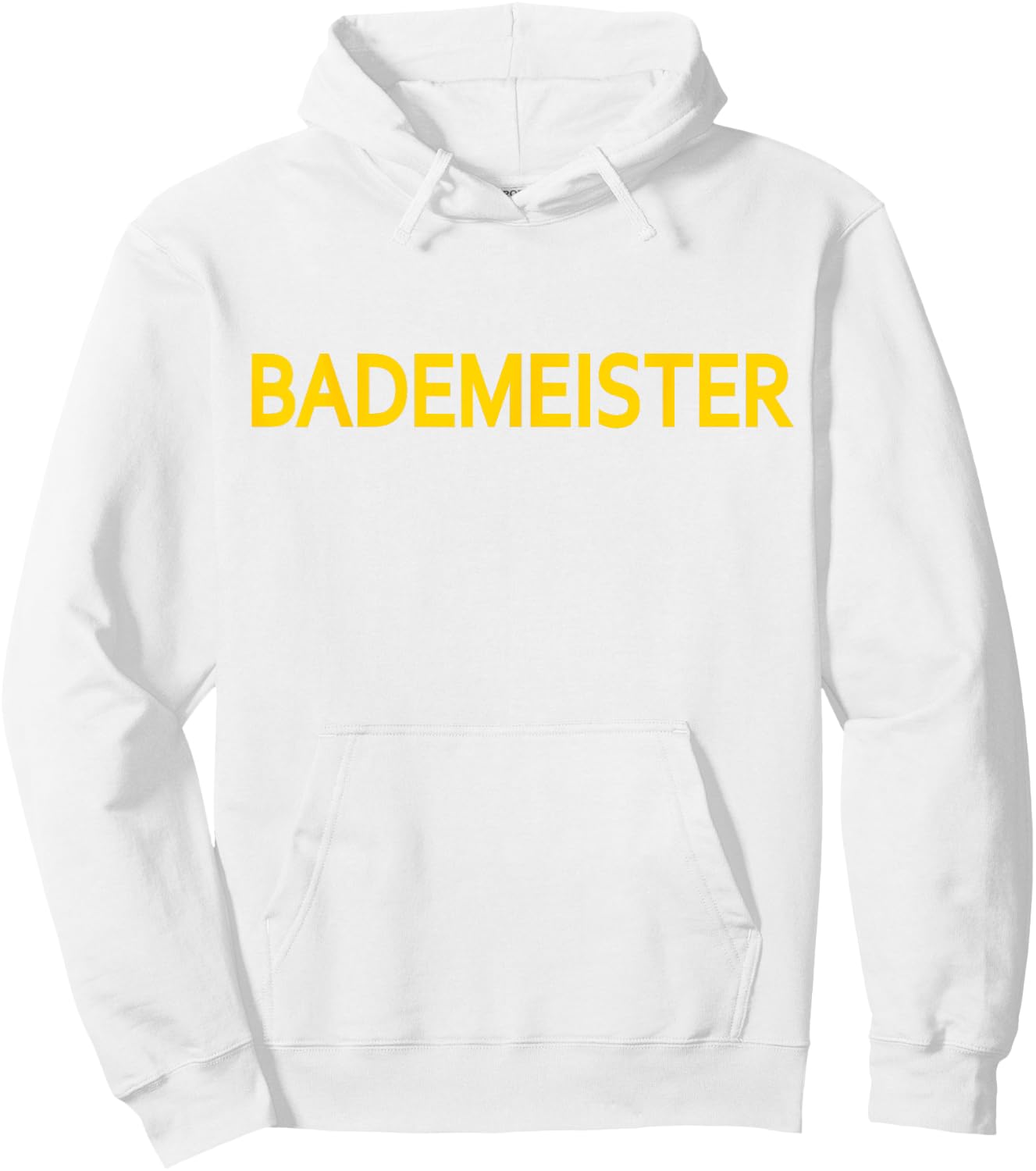 Badmeister Swimming Master Breast Lettering Men Women Hoodie - Hoodie | White