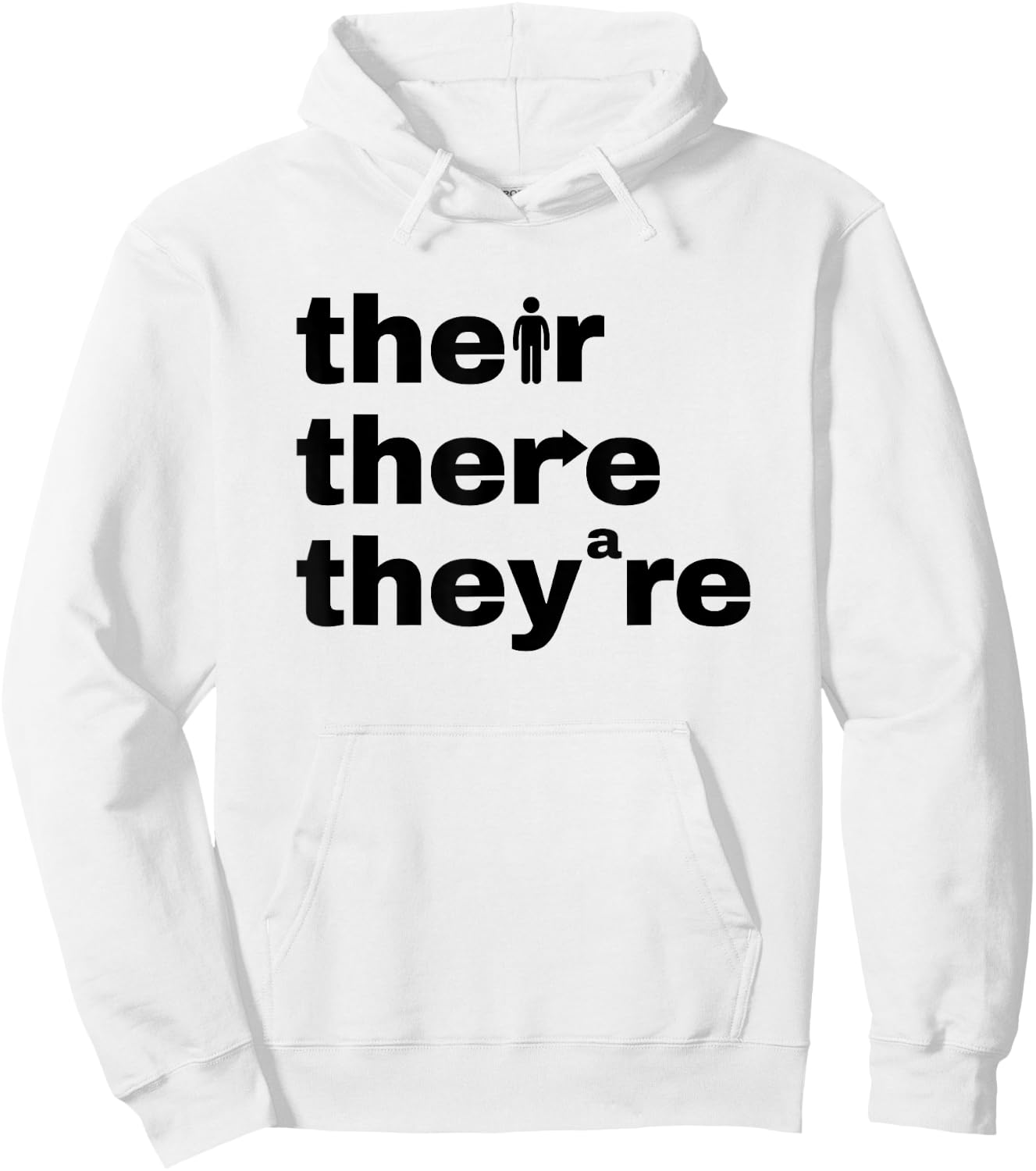 Their There They're Grammar Nerd Funny English Classroom Hoodie - Hoodie | White