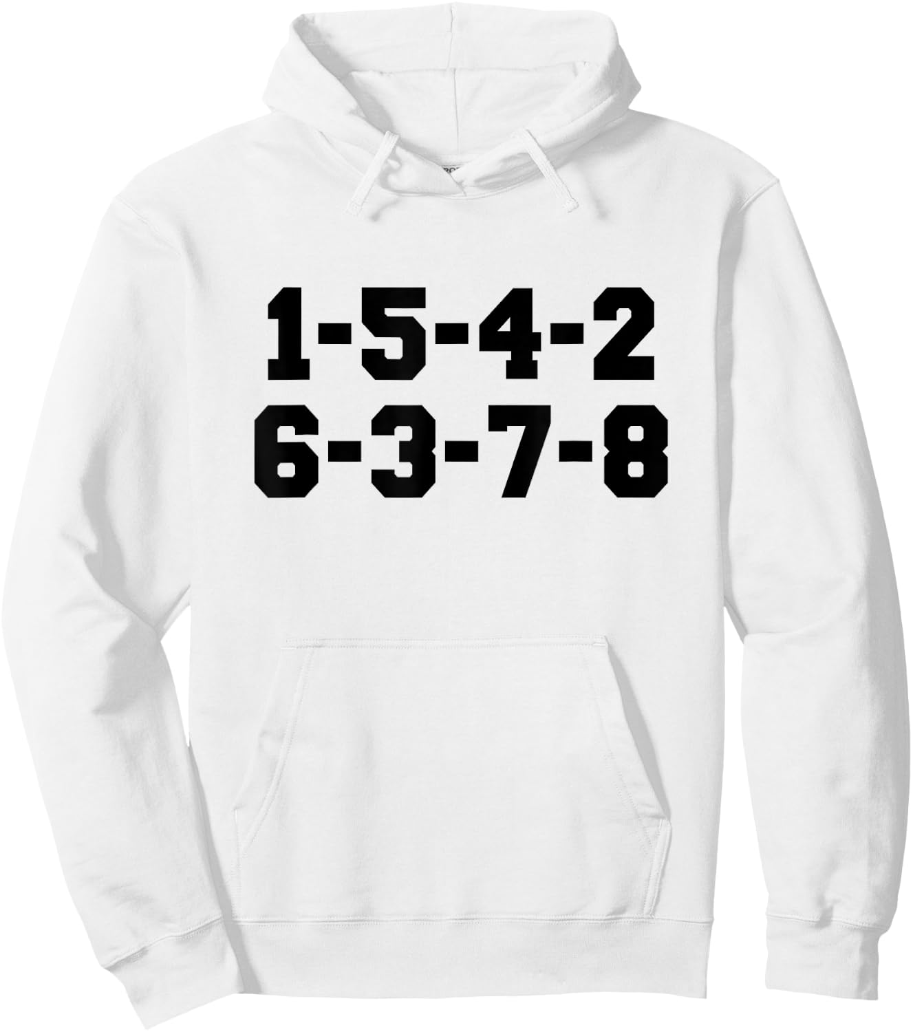1-5-4-2-6-3-7-8 Hoodie - Hoodie | White