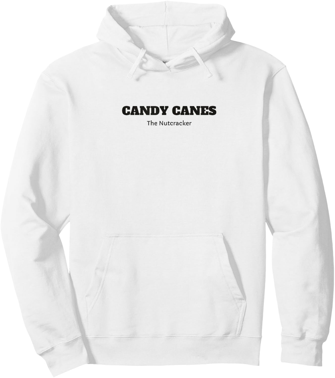 CANDY CANES HOOPS NUTCRACKER Christmas Ballet Dancer Graphic Hoodie - Hoodie | White