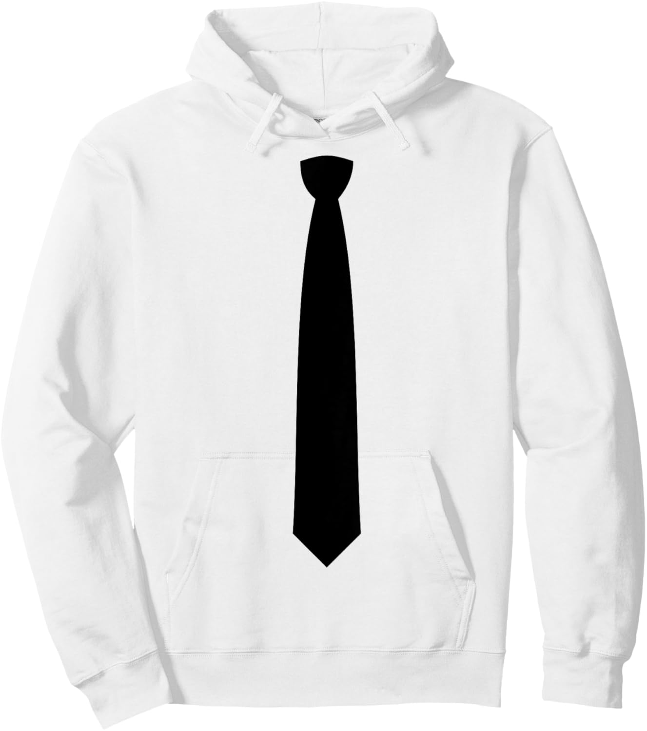 Tie Printed Fake Suit Shirt Tie Funny Dressed Hoodie - Hoodie | White