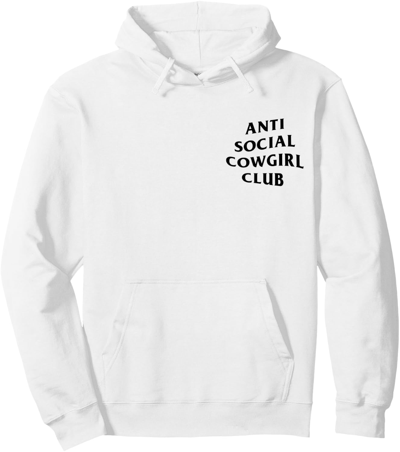 Anti social cowgirl club funny cowgirl Hoodie - Hoodie | White