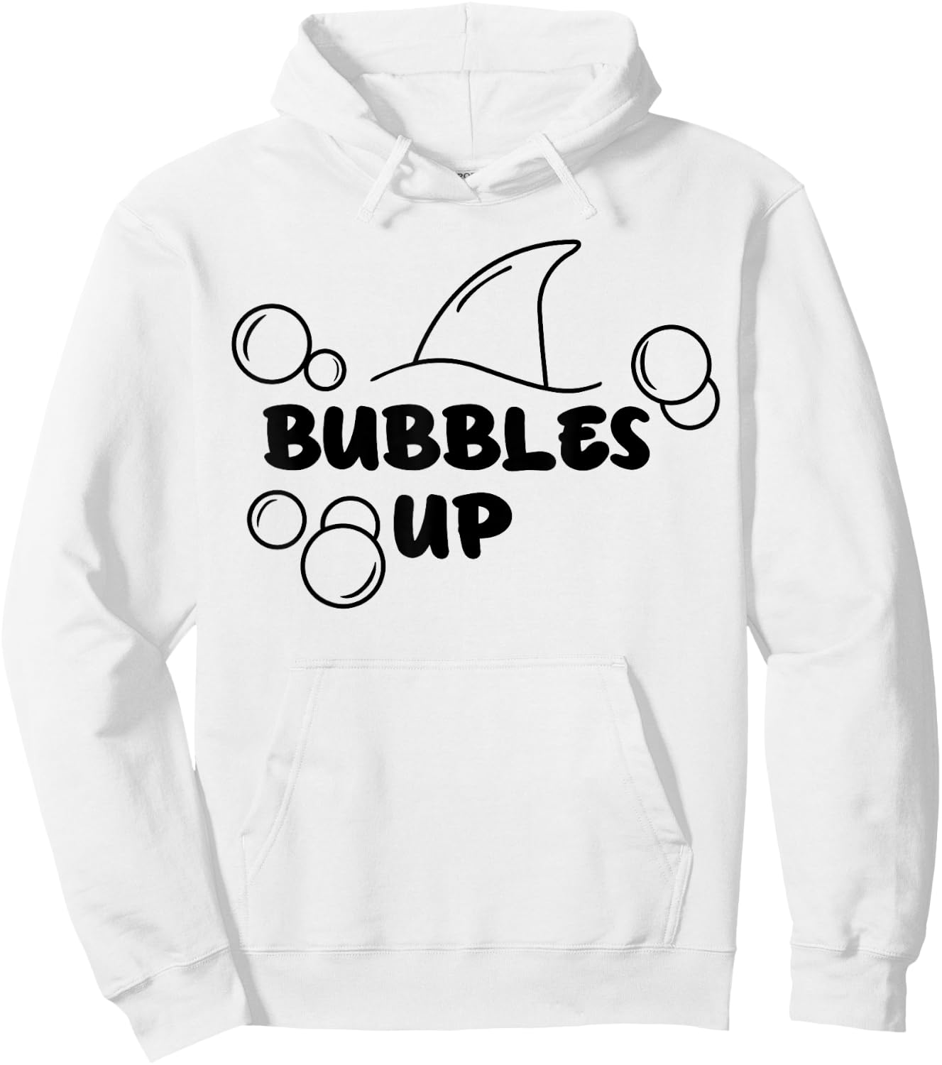 Shark Bubbles Up Hoodie - Hoodie | White