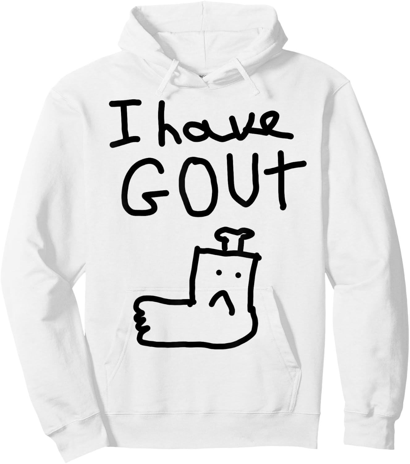 i have gout Gout Awareness Classic Blue Cotton/Polyester -Adults Short Sleeve Hoodie - Hoodie | White