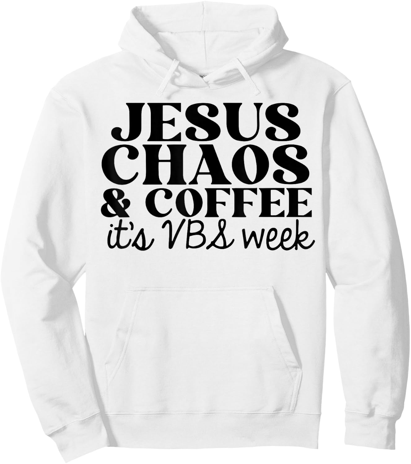 Jesus Chaos and Coffee VBS 2023 Hoodie - Hoodie | White