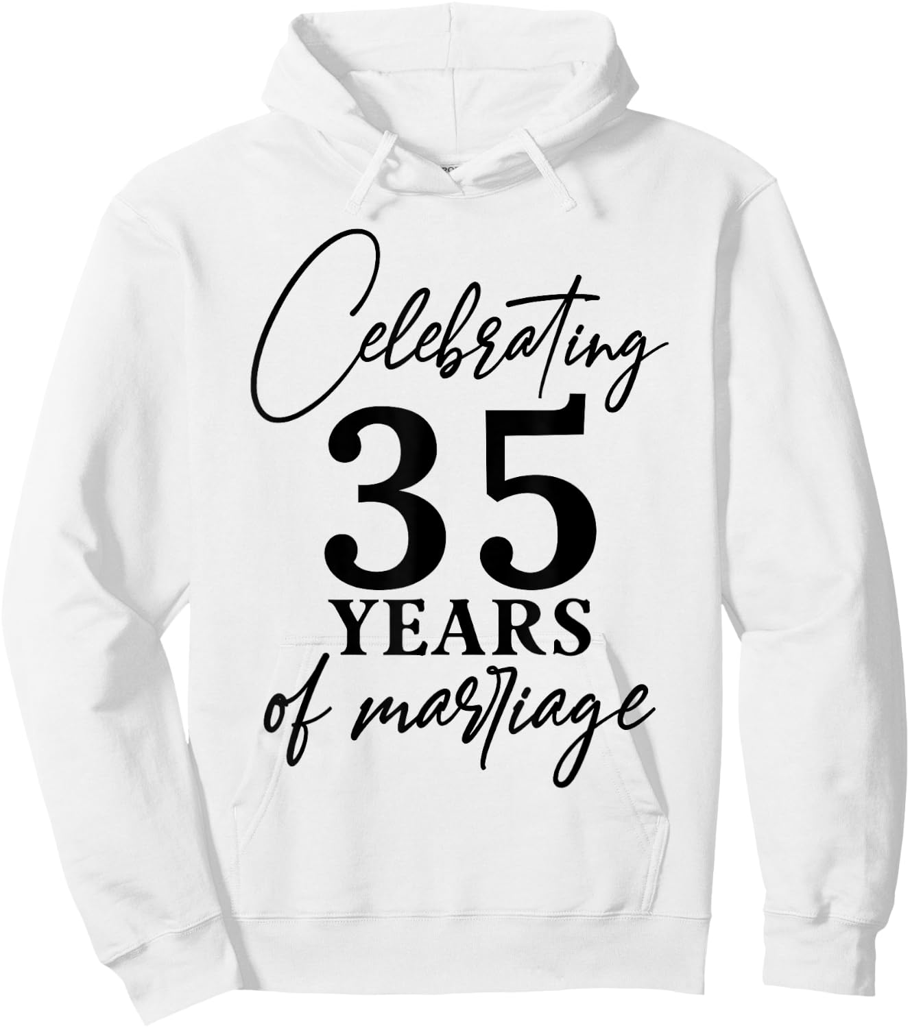 Celebrating 35 years of marriage 35th Wedding anniversary Hoodie - Hoodie | White