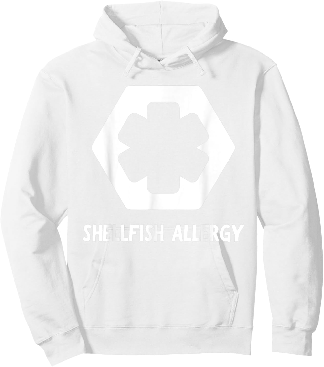 Shellfish Allergy Alert | Allergic Hoodie - Hoodie | White