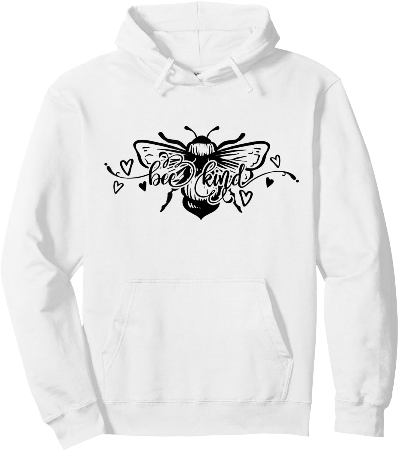 Bee Kind Wholesome Graphic Hoodie - Hoodie | White
