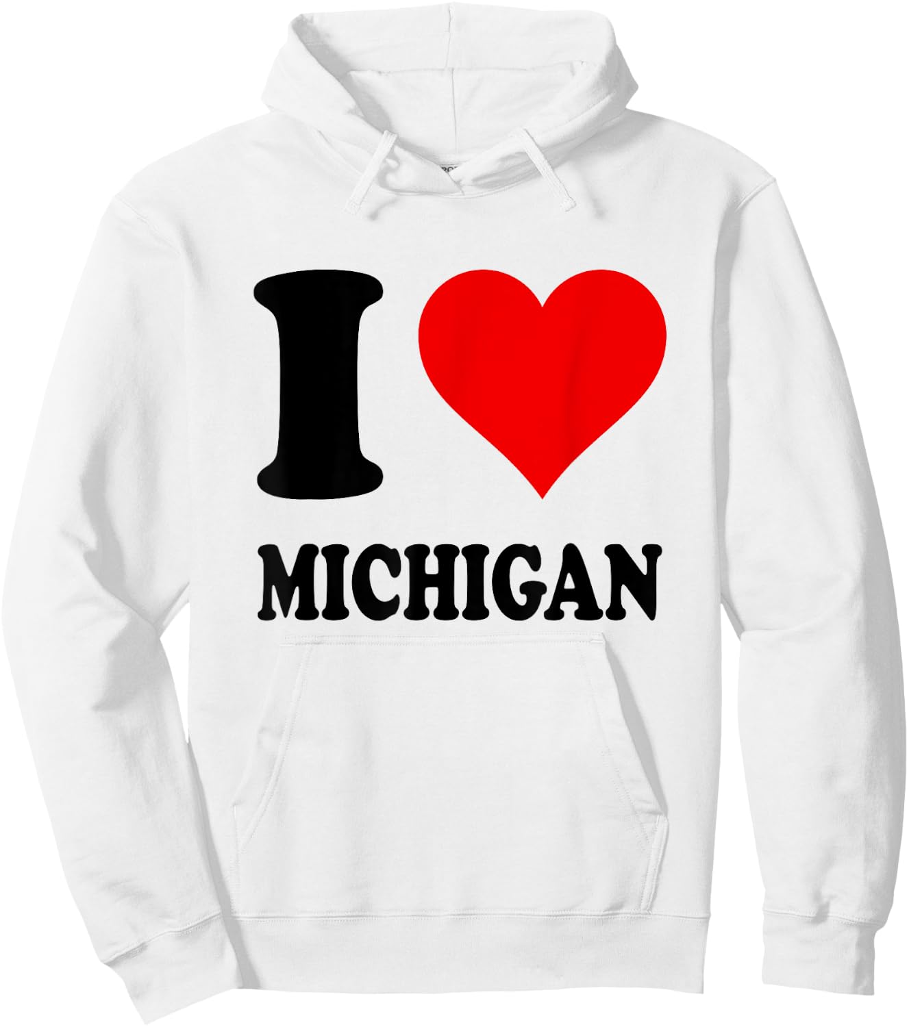 I Love Michigan Hoodie - Hoodie | White