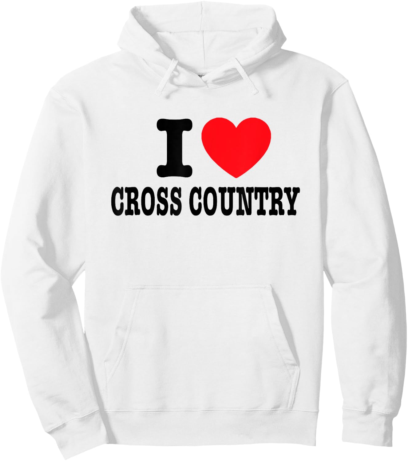 I Love Cross Country Hoodie - Hoodie | White