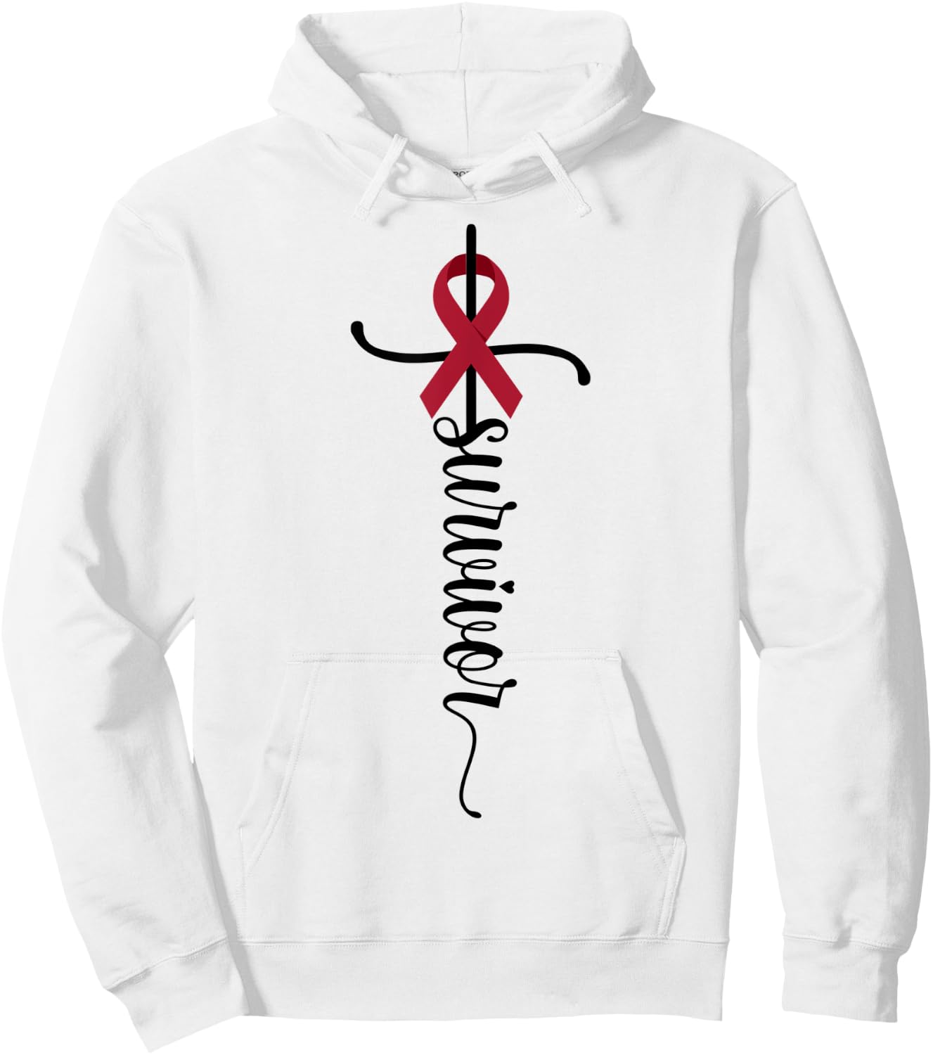 Survivor Christian Cross Warrior Multiple Myeloma Cancer Hoodie - Hoodie | White
