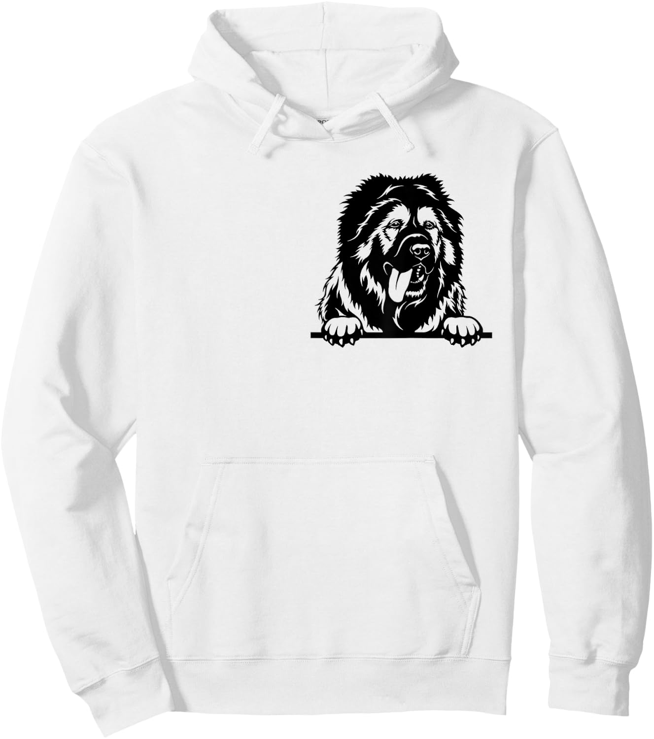 Funny Caucasian Shepherd Dog Inside Pocket Lovers Dog Gift Men Women Hoodie - Hoodie | White