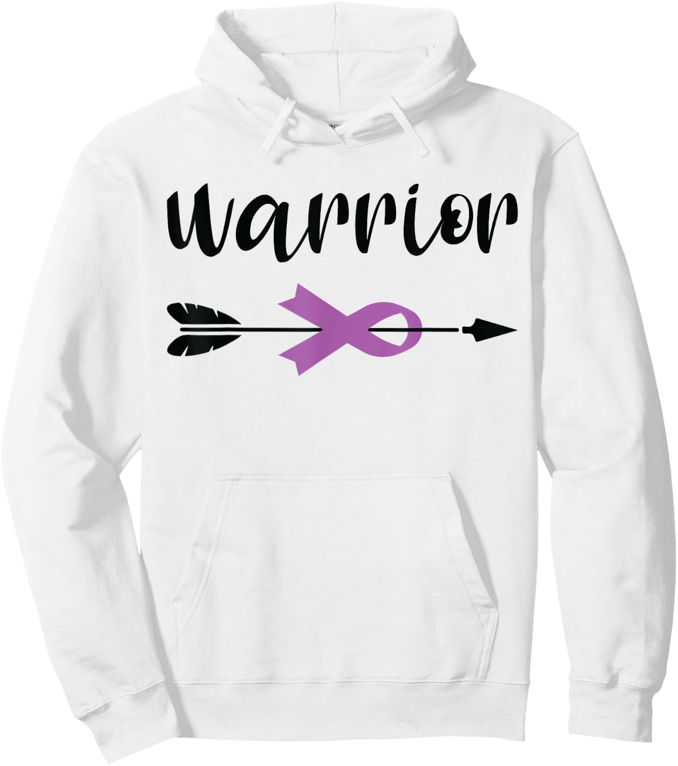 Warrior Cancer Support - Ribbon Leiomyosarcoma Awareness Hoodie - Hoodie | White