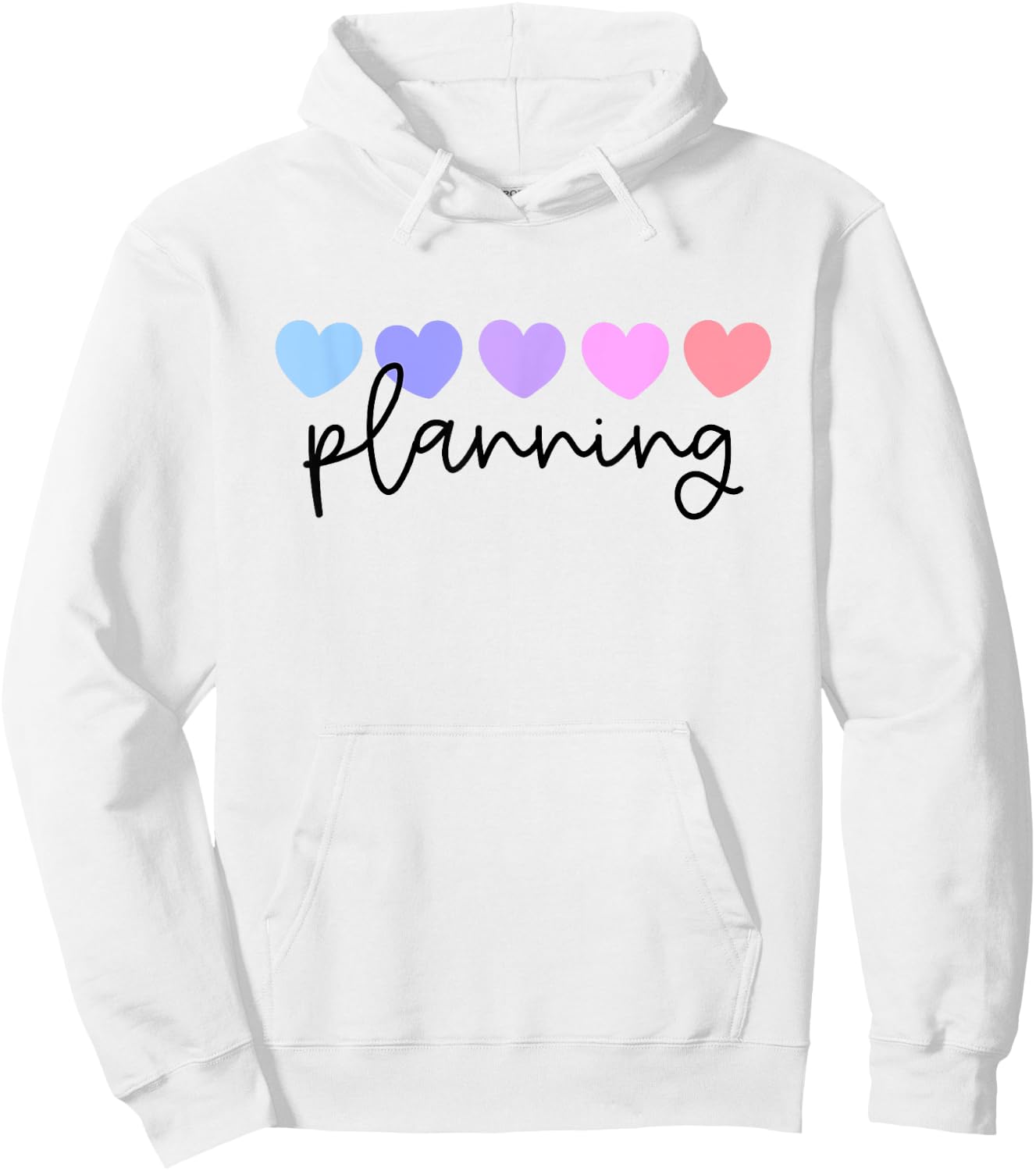 Planner or Planning Lover Heart Women Girls or Mom Hoodie - Hoodie | White