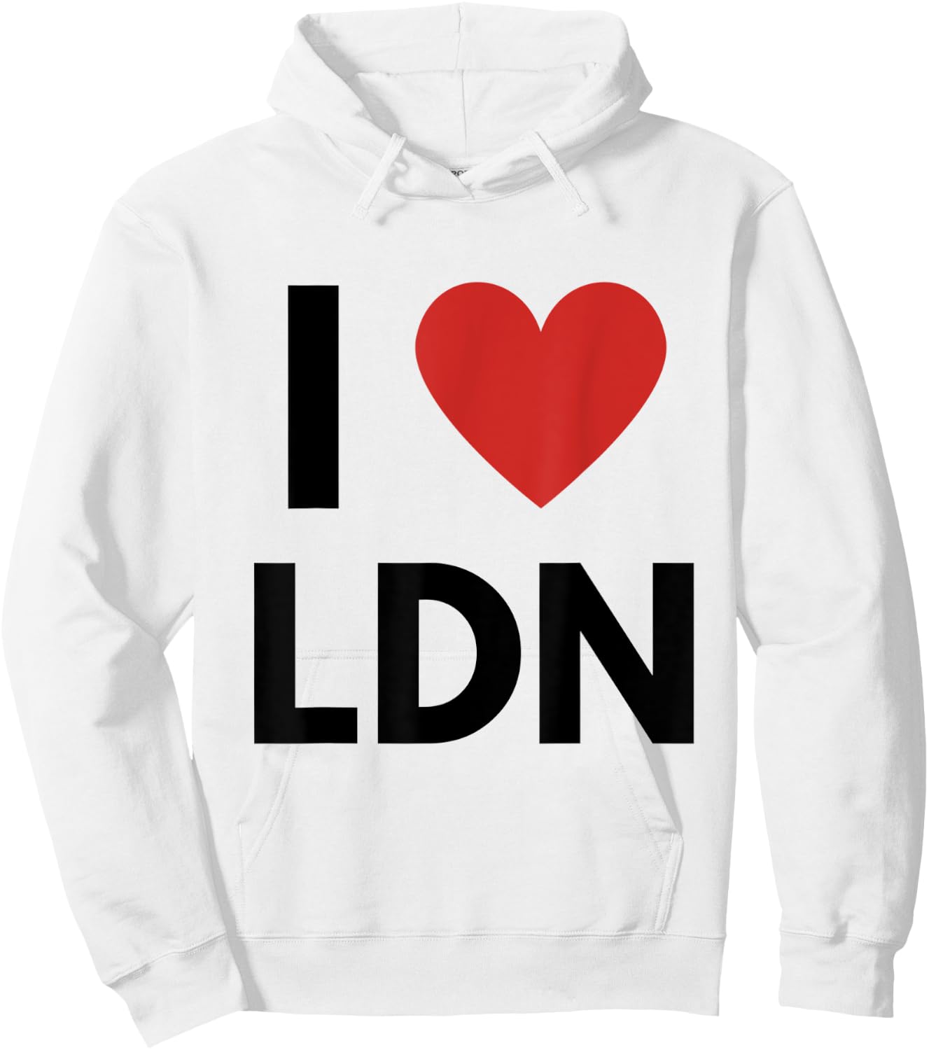 I Love LDN Heart London Love Fan Apparel Hoodie - Hoodie | White