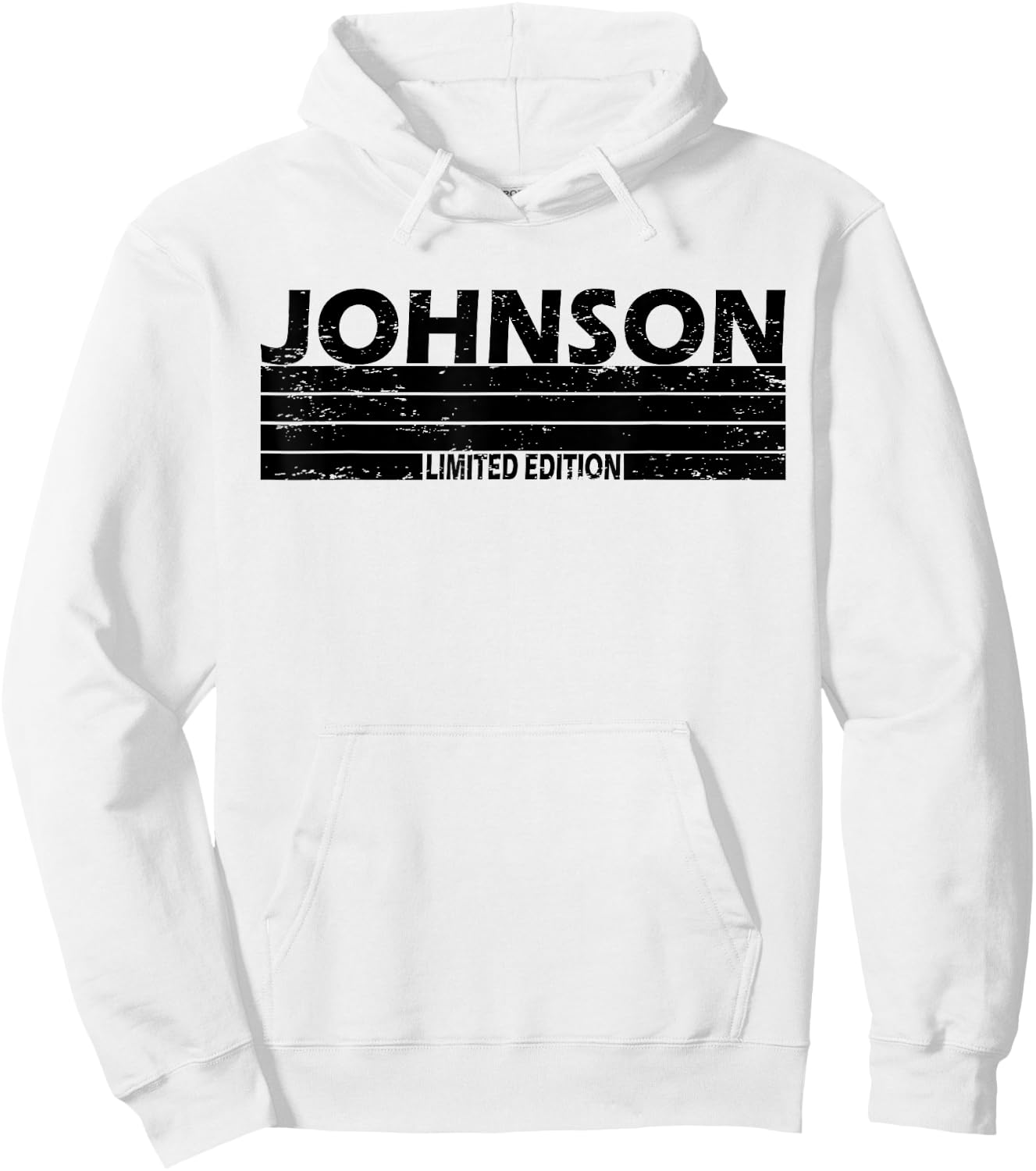 Johnson Surname Limited Edition Retro Vintage Style Sunset Hoodie - Hoodie | White