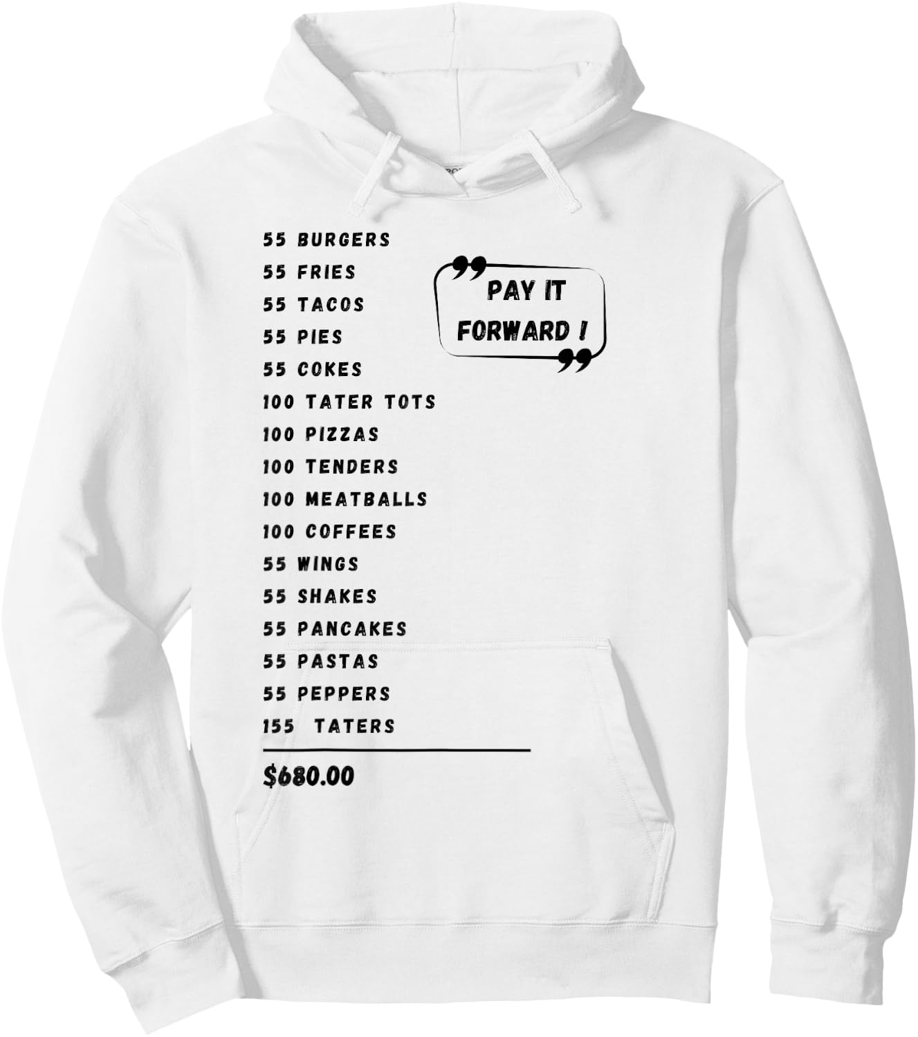 Funny 55 Burgers 55 Shakes 55 Fries Think You Should Leave Hoodie - Hoodie | White
