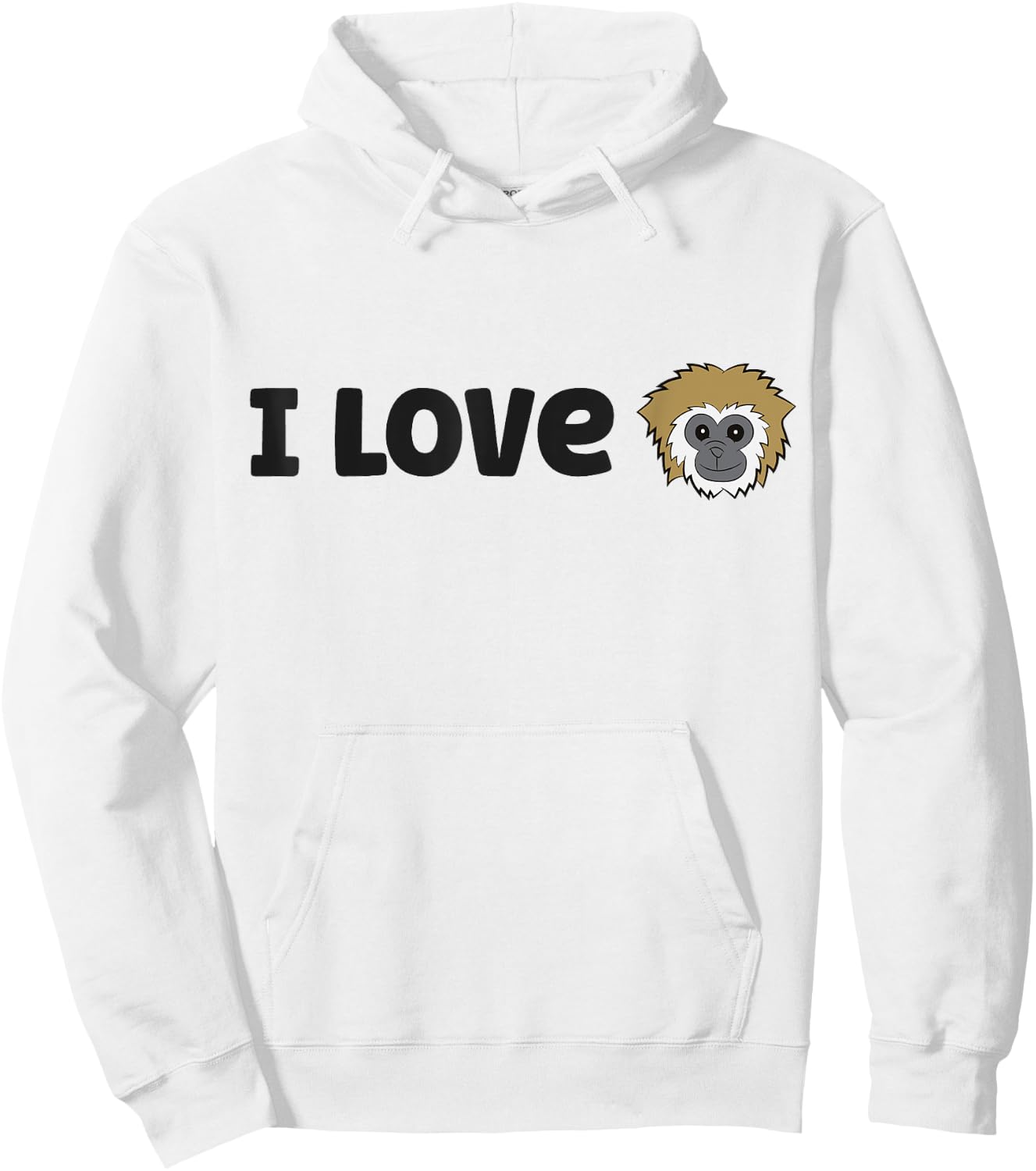I Love Gibbon Monkeys Hoodie - Hoodie | White