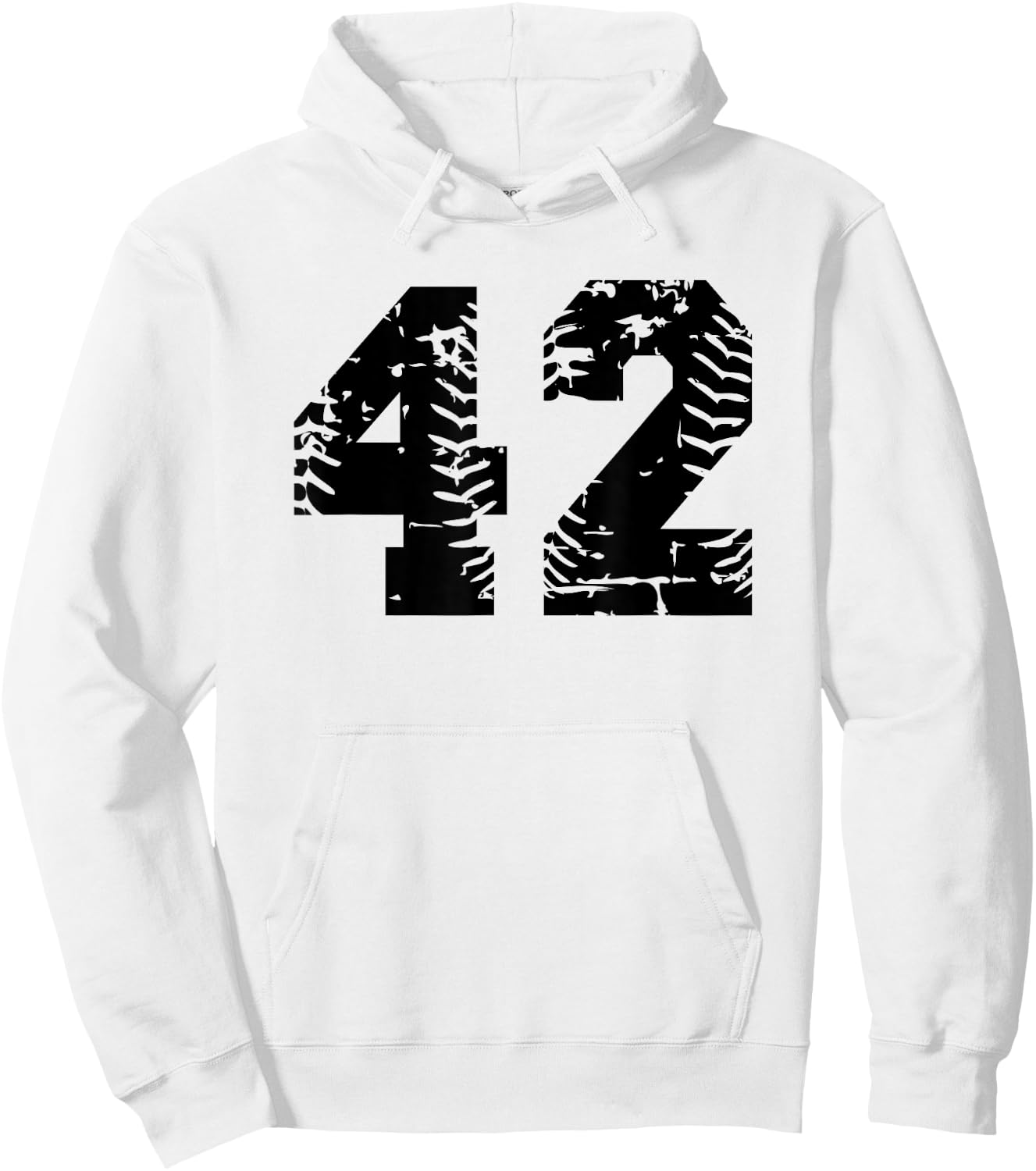 Number #42 Baseball Softball Vintage Favorite Number Hoodie - Hoodie | White
