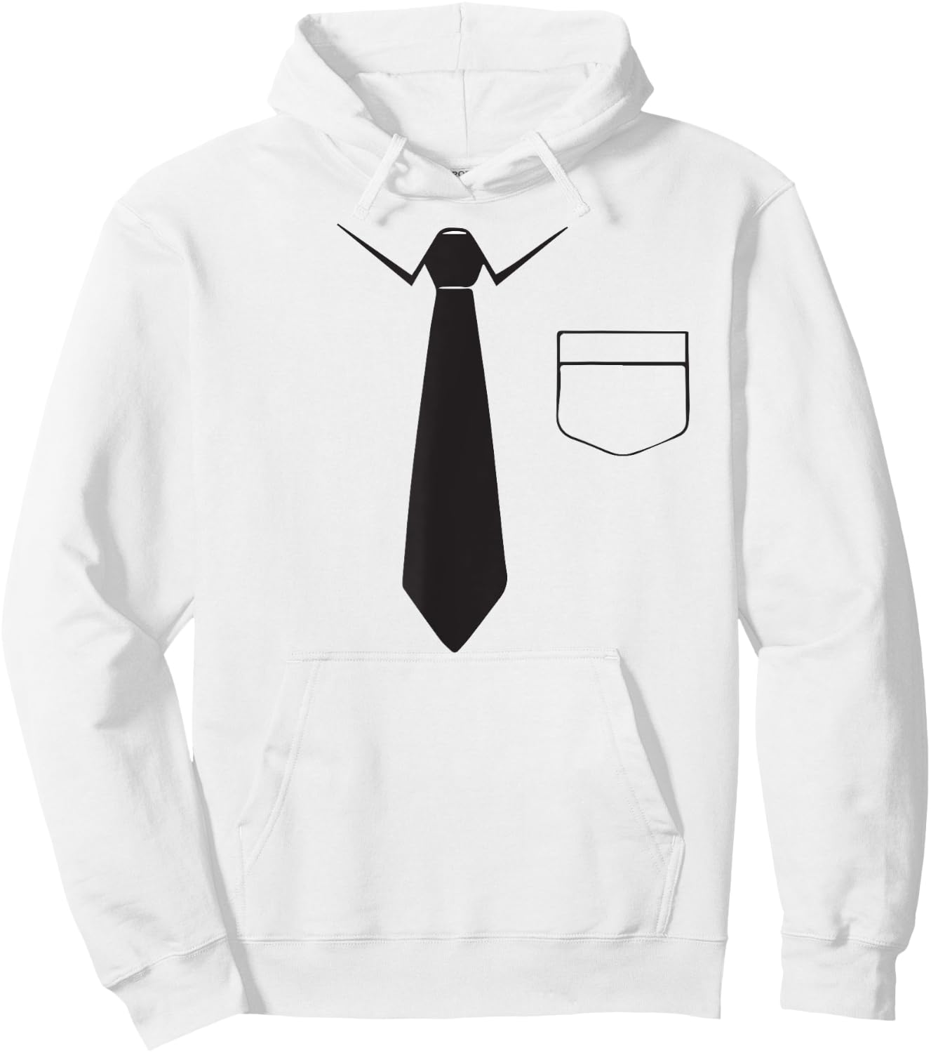 Black Tie and Pocket Men's Great costume weddings Halloween Hoodie - Hoodie | White