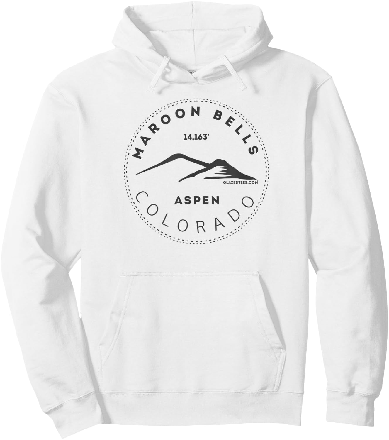 Maroon Bells Aspen Colorado Big Mountain Blackout Hoodie - Hoodie | White