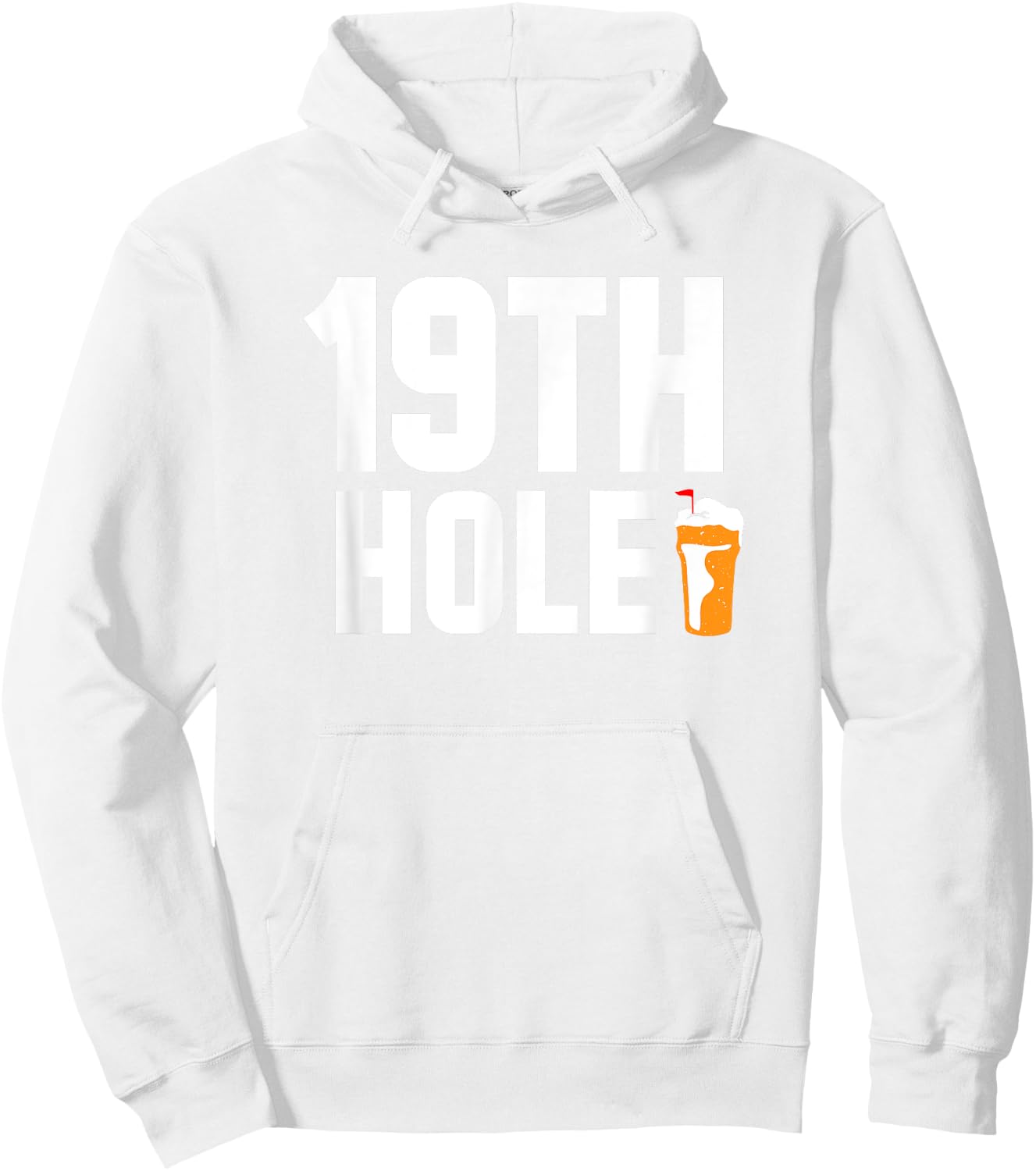 19th Hole Funny Golf Beer Drinking Golfers Hoodie - Hoodie | White