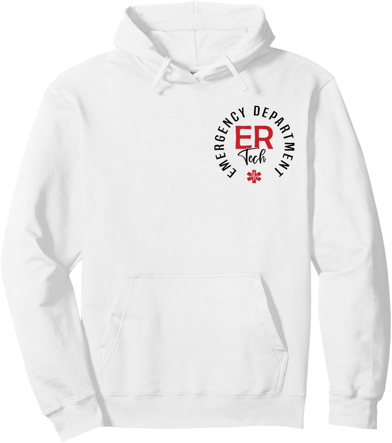 Emergency Department Tech Emergency Room Tech ER Tech Hoodie - Hoodie | White