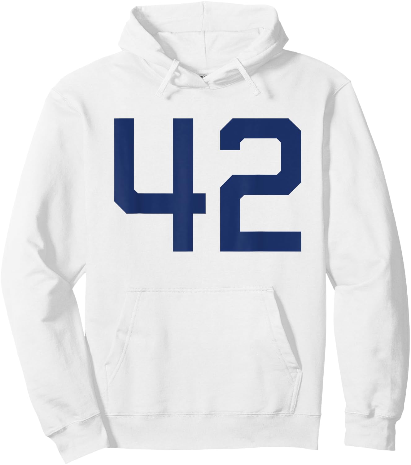 Number #42 Sports Jersey Navy Blue Lucky Number Hoodie - Hoodie | White