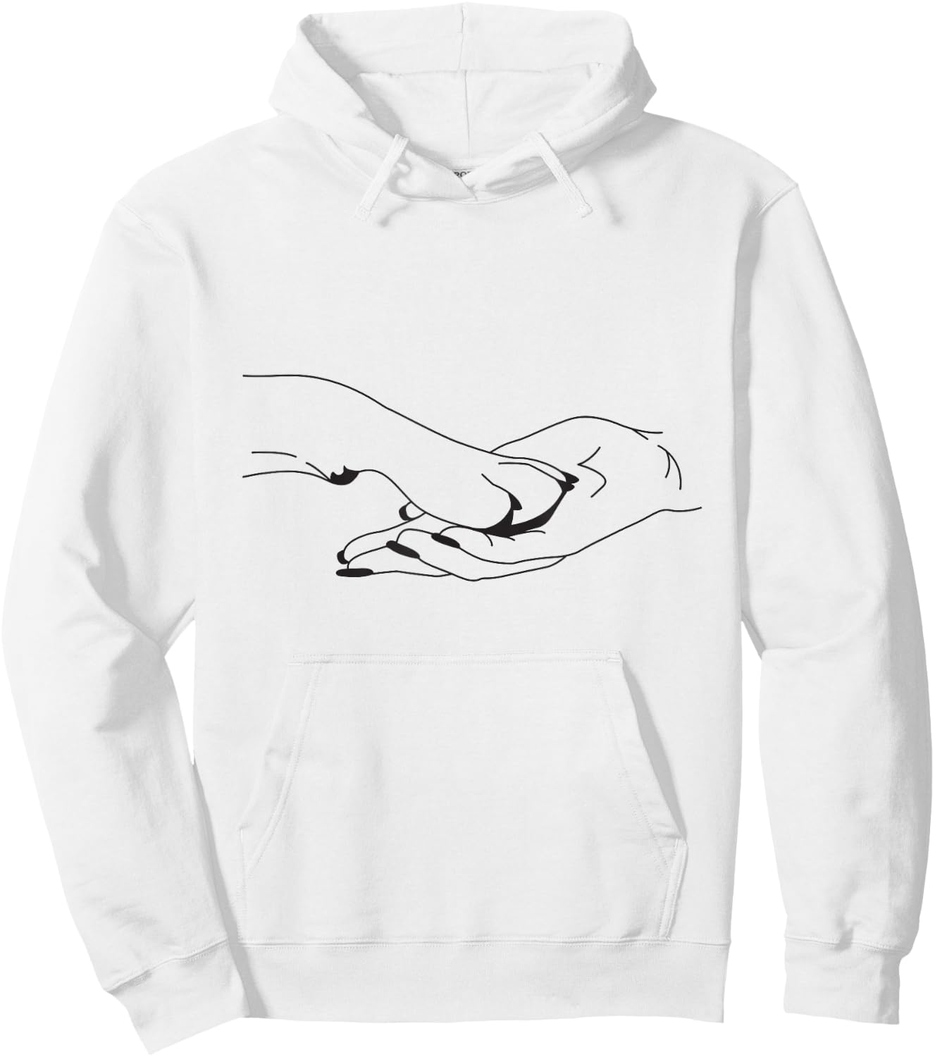 Paw Human Hand Dog Owner Dog Lover Dog Hoodie - Hoodie | White
