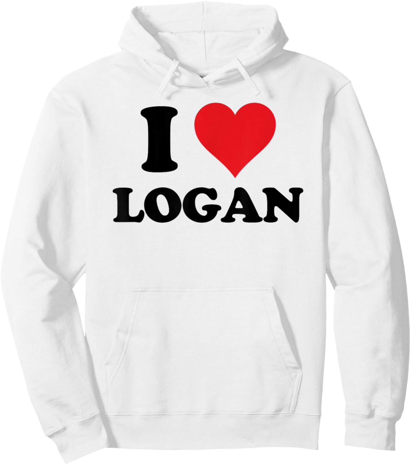 I Heart Logan First Name I Love Personalized Stuff Hoodie - Hoodie | White