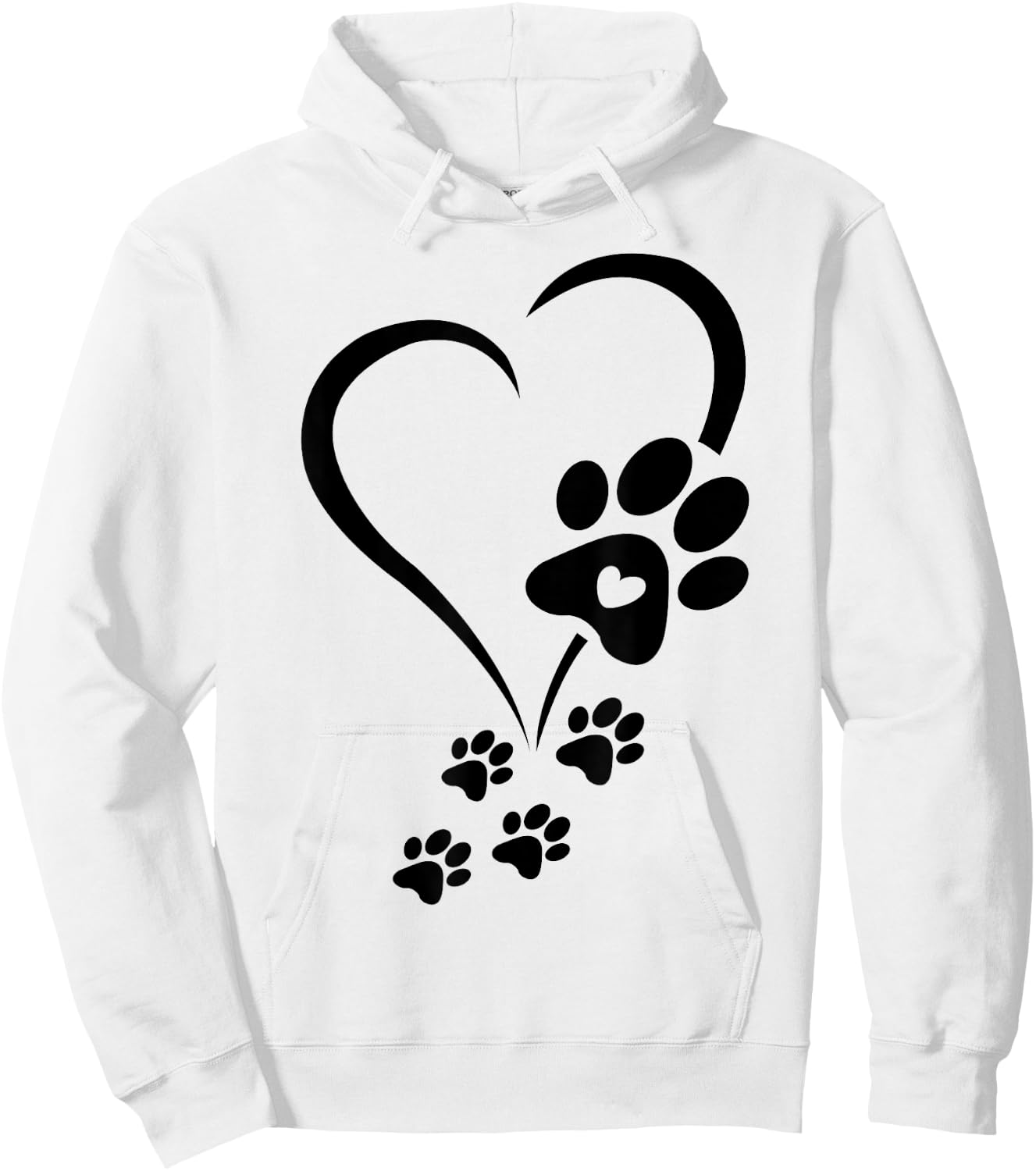 Dog Paw Heart Baby Dogs - Dog Paws Hearts Dog Paw Print Hoodie - Hoodie | White