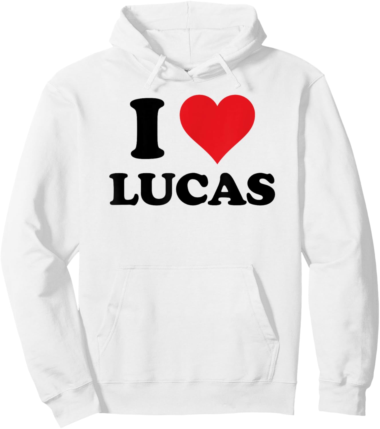 I Heart Lucas First Name I Love Personalized Stuff Hoodie - Hoodie | White