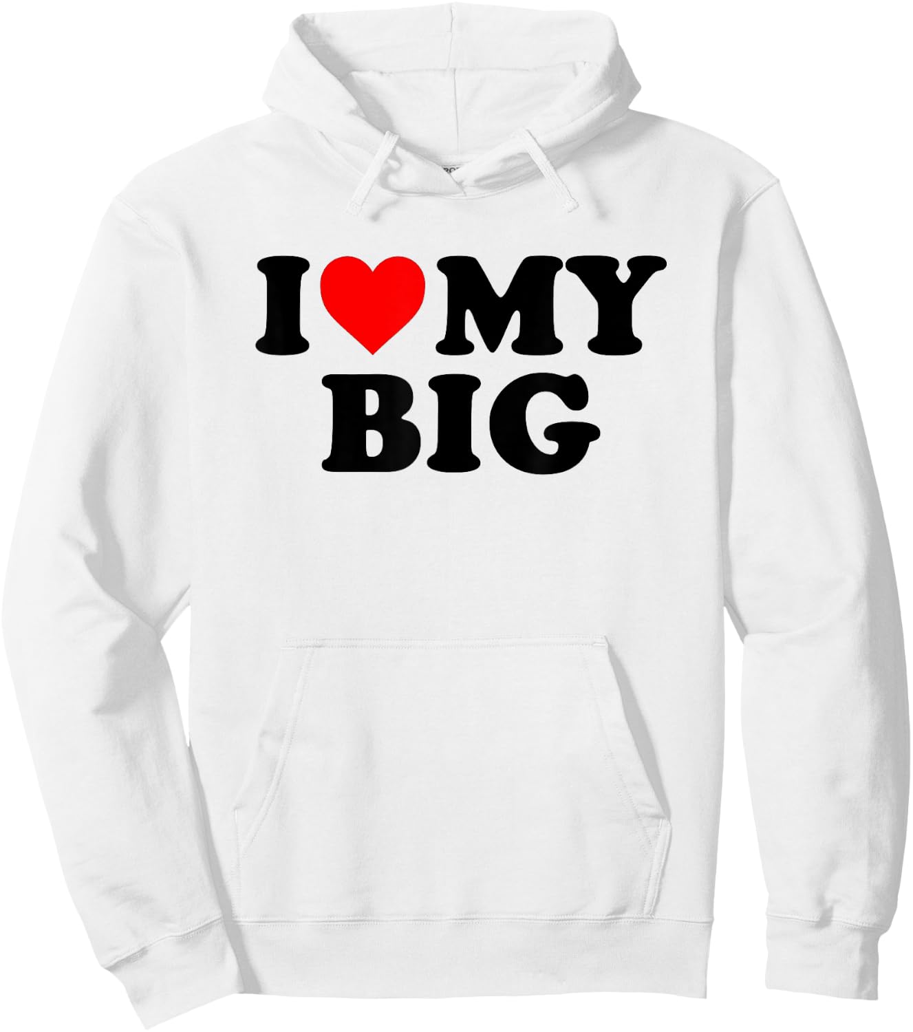I Heart My Big Love Matching Little Big Sorority Hoodie - Hoodie | White