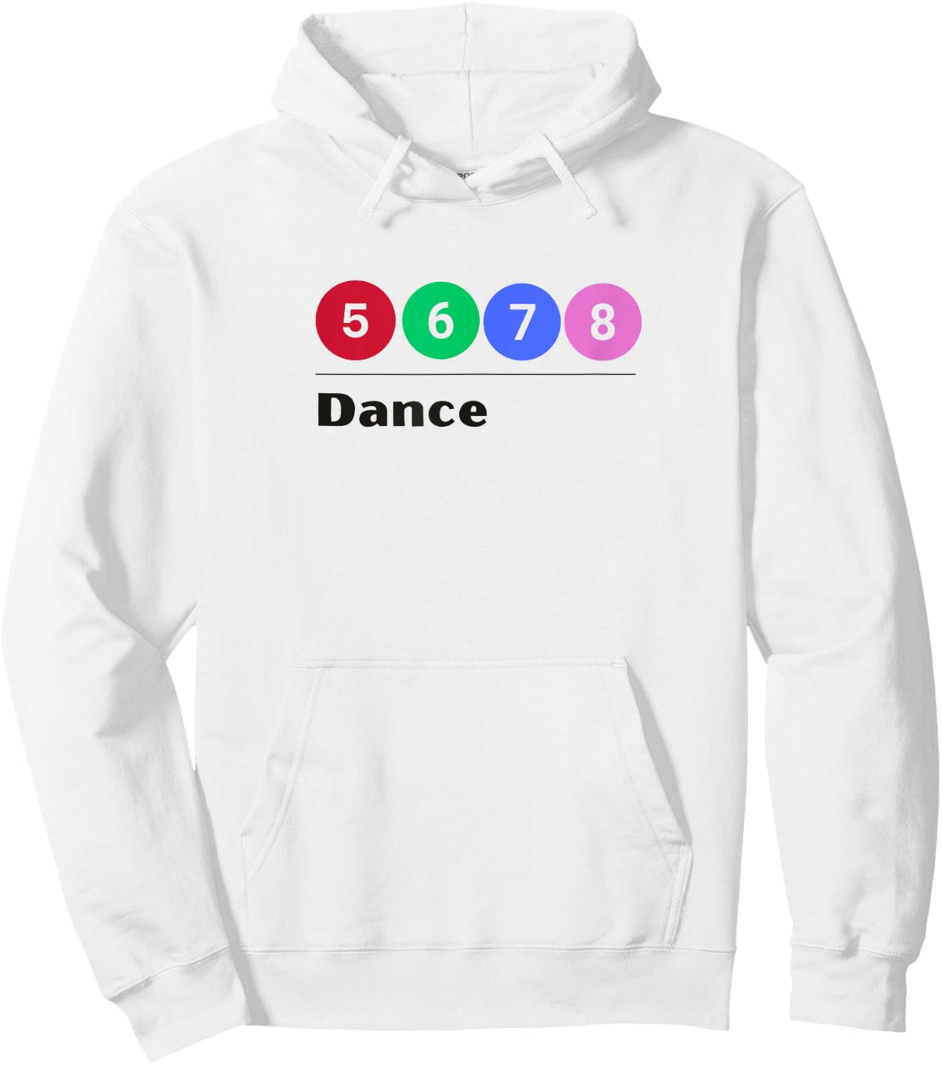 SUBWAY STYLE 5, 6, 7, 8, DANCE Ballet Dancer Numbers Graphic Hoodie - Hoodie | White