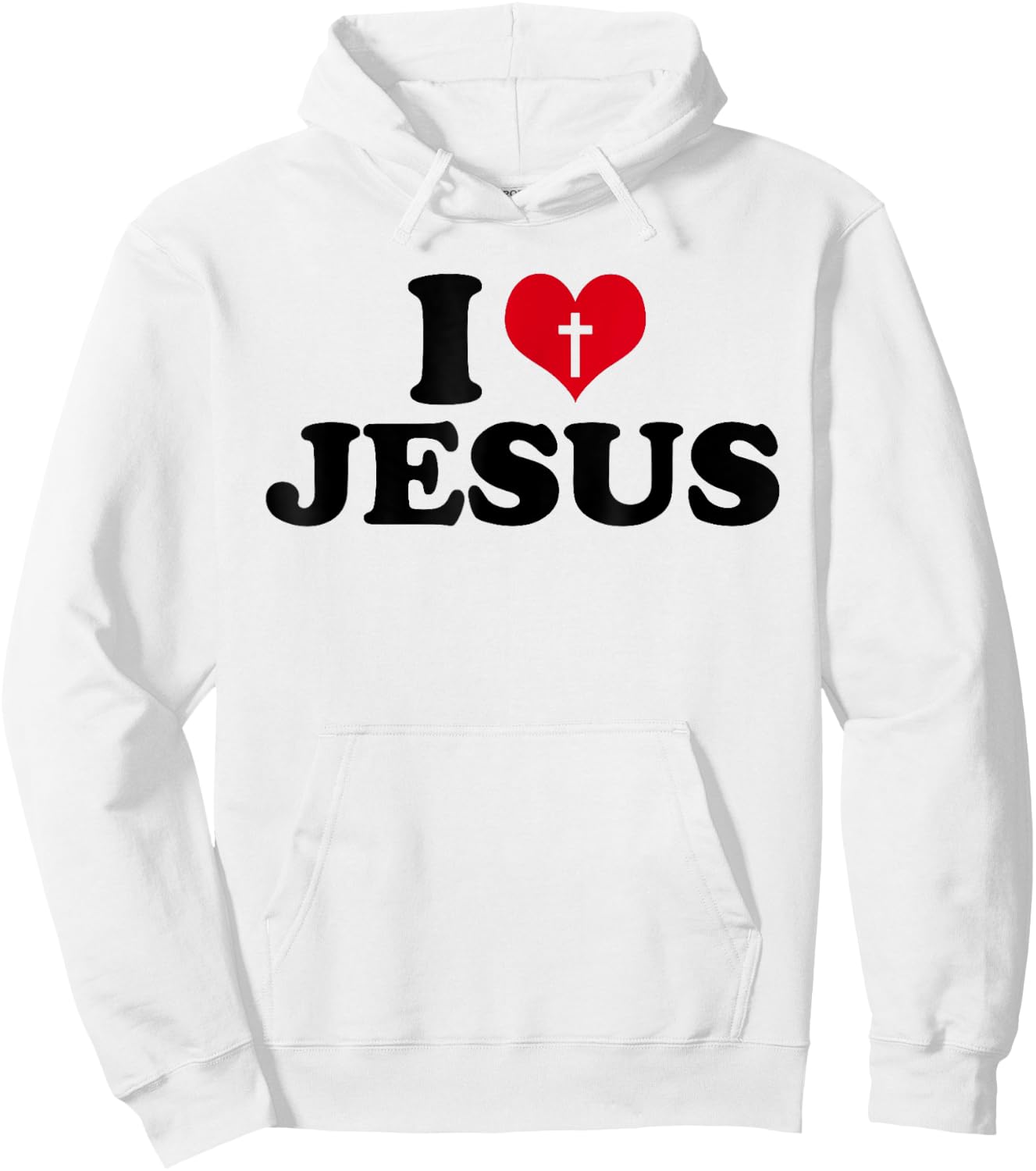 I love Jesus , I heart Jesus Hoodie - Hoodie | White