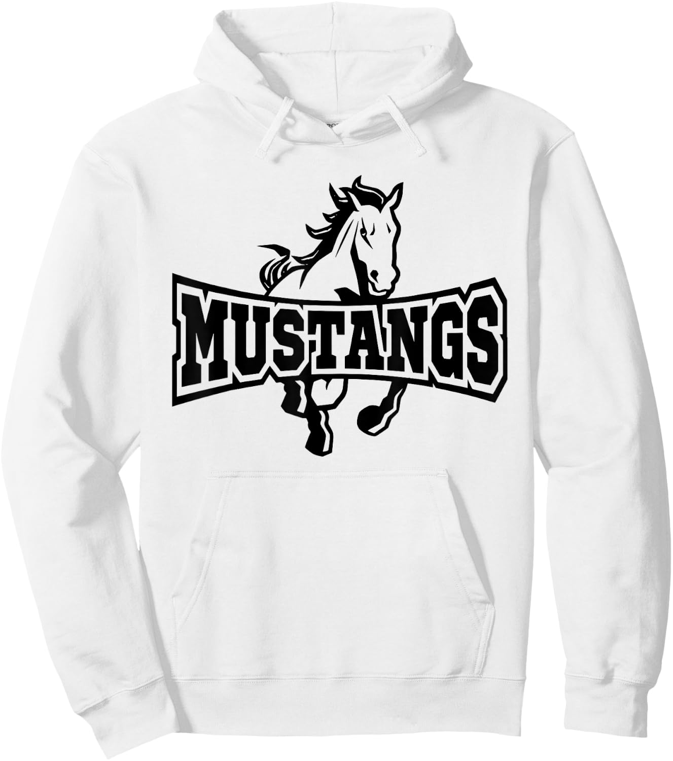 Mustangs Teacher Student School Sports Fan Team Spirit Hoodie - Hoodie | White