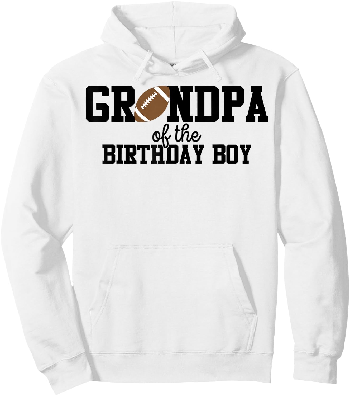 Grandpa of the Birthday Boy Football Lover First Birthday Hoodie - Hoodie | White