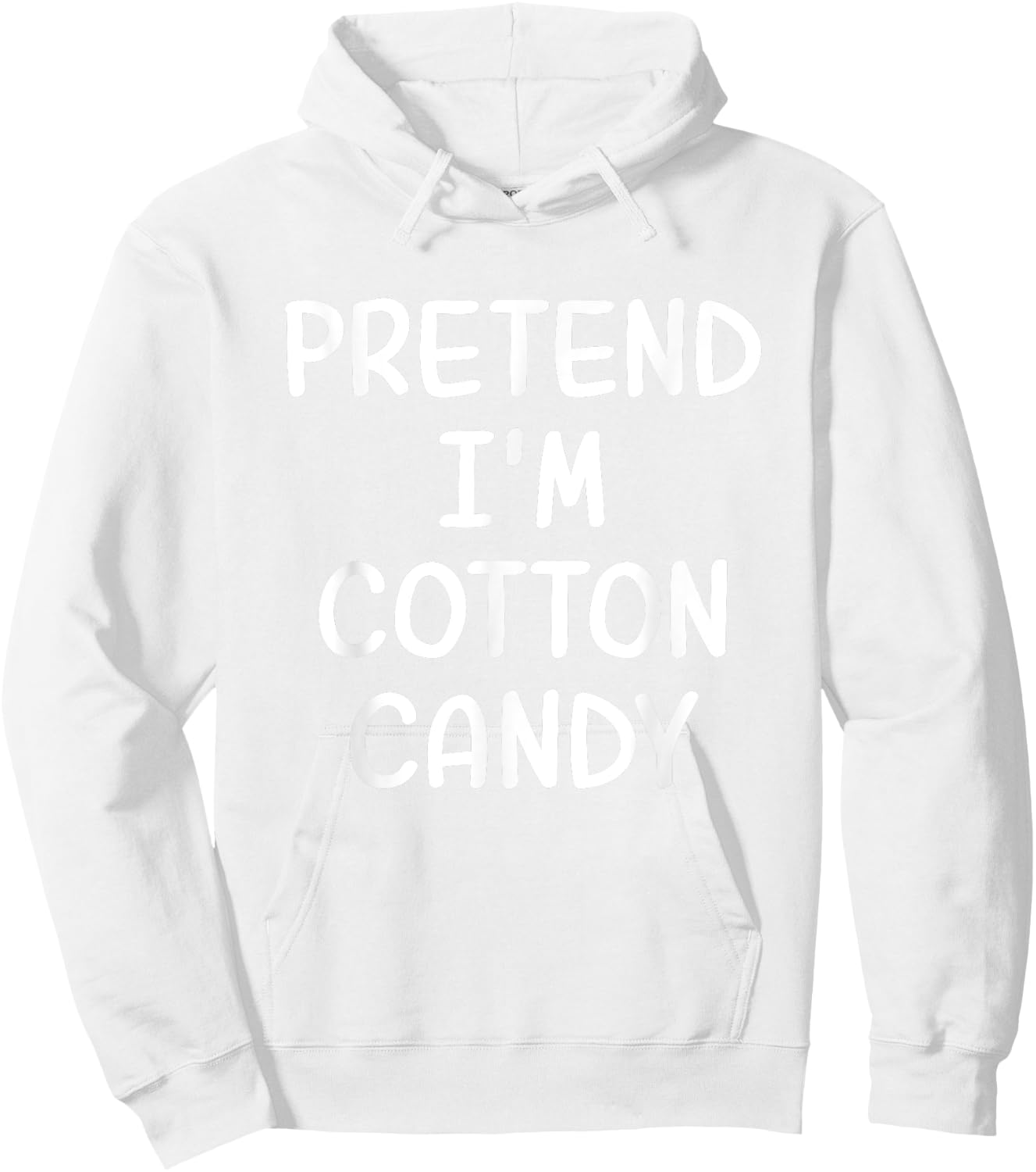 Funny Halloween Party Xmas Lazy Pretend I'm a Cotton Candy Hoodie - Hoodie | White