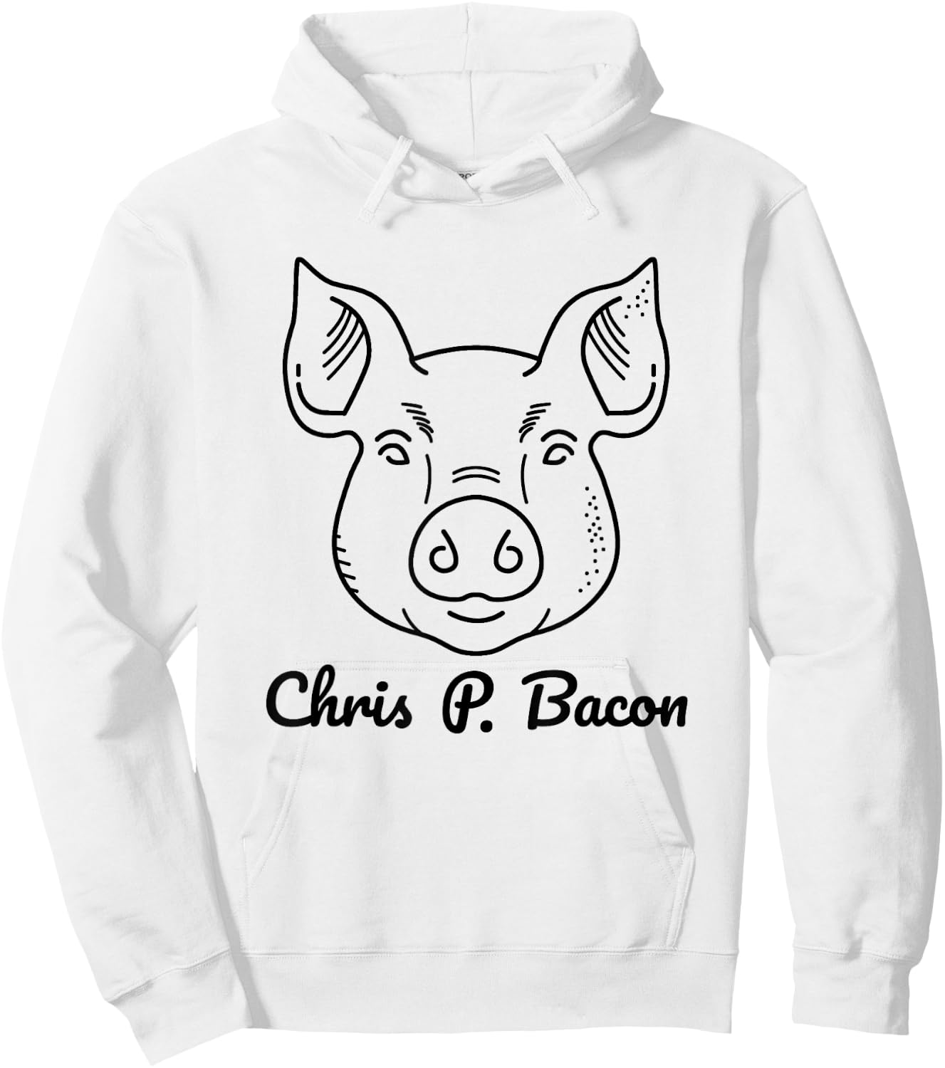 Funny Pig Names Chris P. Bacon Crispy Bacon Lover Farm Pets Hoodie - Hoodie | White