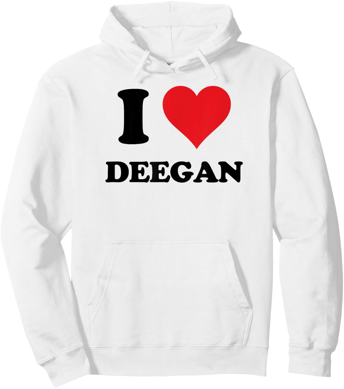 I Heart Deegan First Name I Love Personalized Stuff Hoodie - Hoodie | White