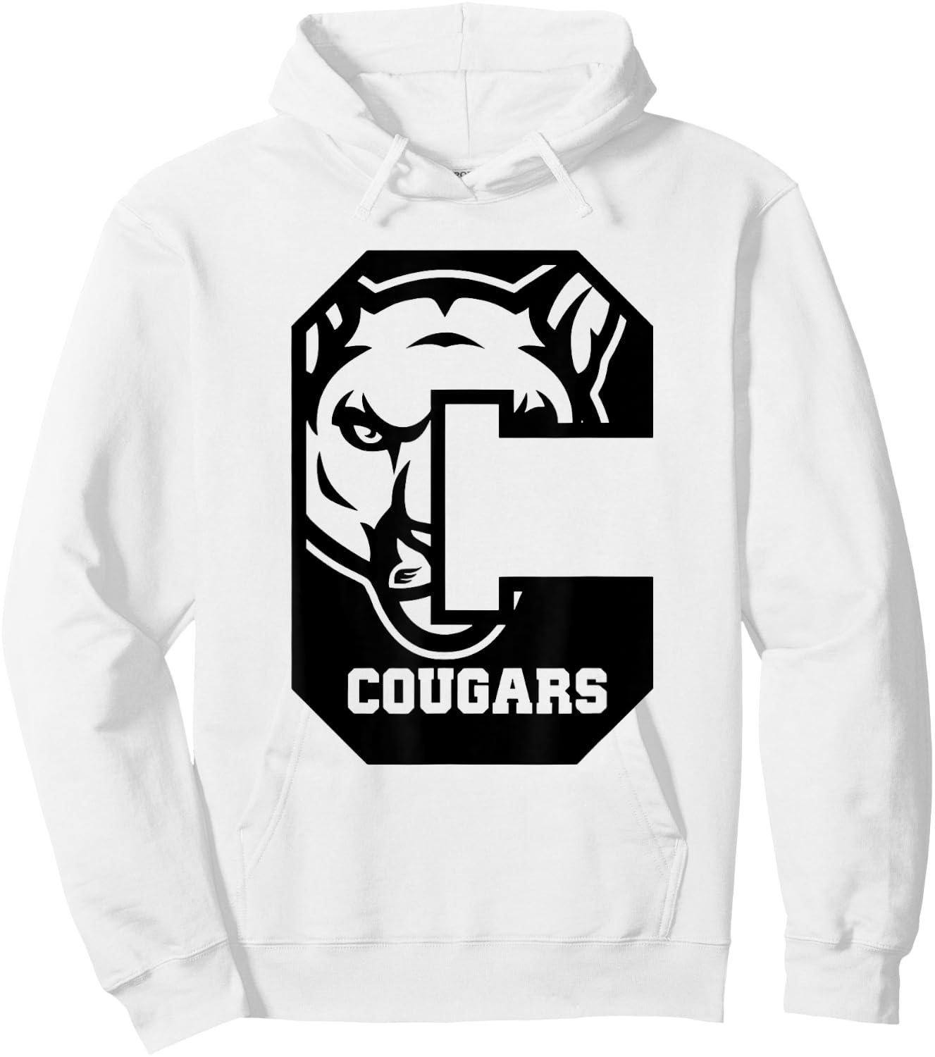 Cougars Football School Sports Fan Team Spirit Hoodie - Hoodie | White