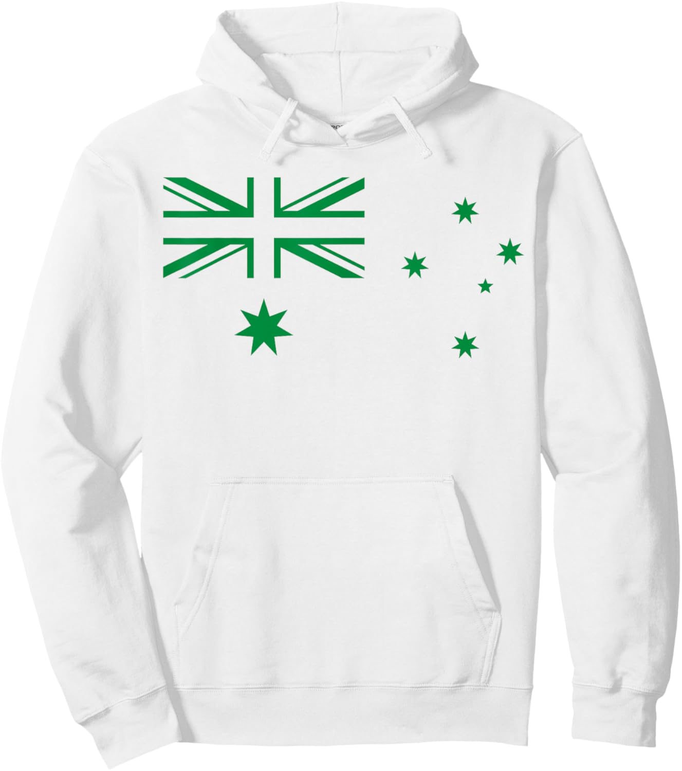 Australia Flag Green and Yellow Sports Athletic Jersey Hoodie - Hoodie | White