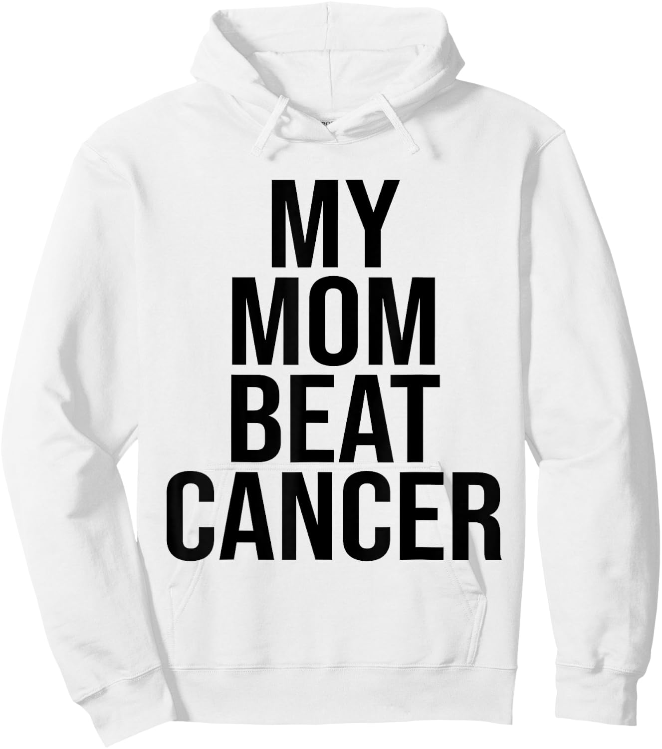 My mom beat cancer Hoodie - Hoodie | White