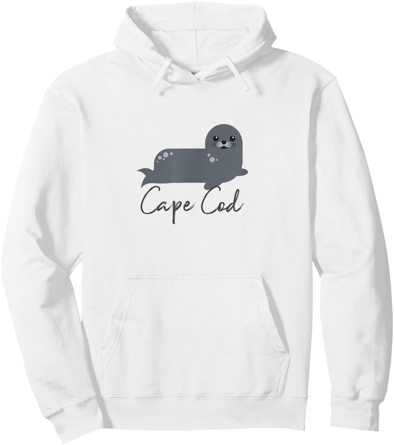 Cape Cod Cute Whimsy Marine Life Harbor Seal Vacation Hoodie - Hoodie | White