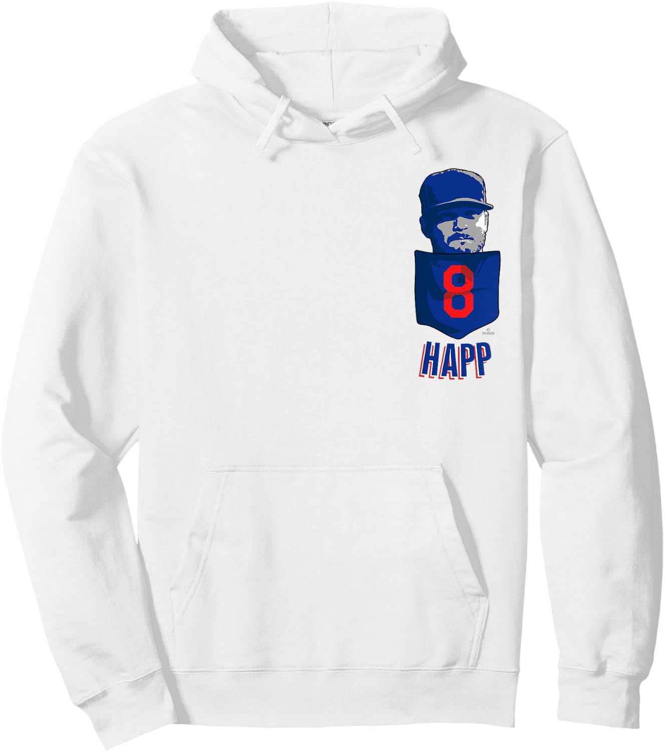Ian Happ Chicago Baseball Pocket MLBPA Hoodie - Hoodie | White